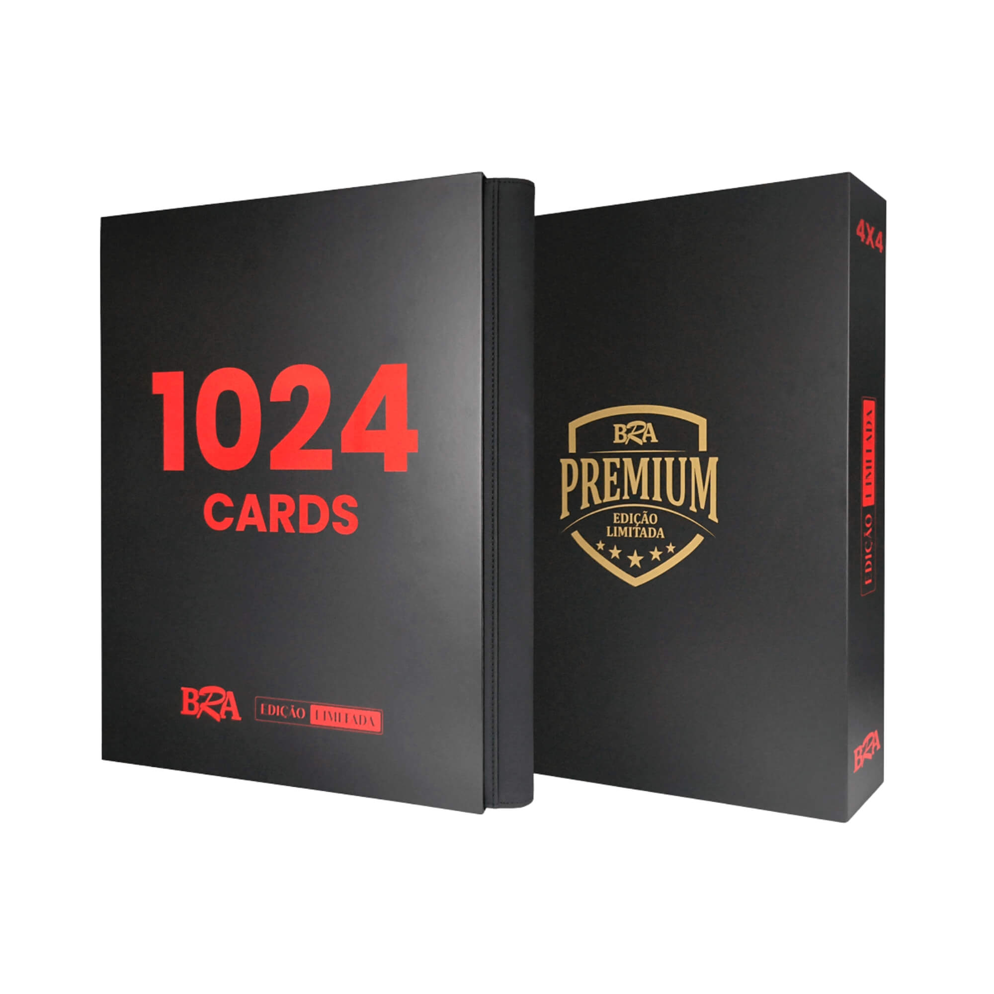 Pasta Premium Formato Especial 4x4 Preta/Vermelha (Comporta até 1024 Cards) BRA - BC-2060-1