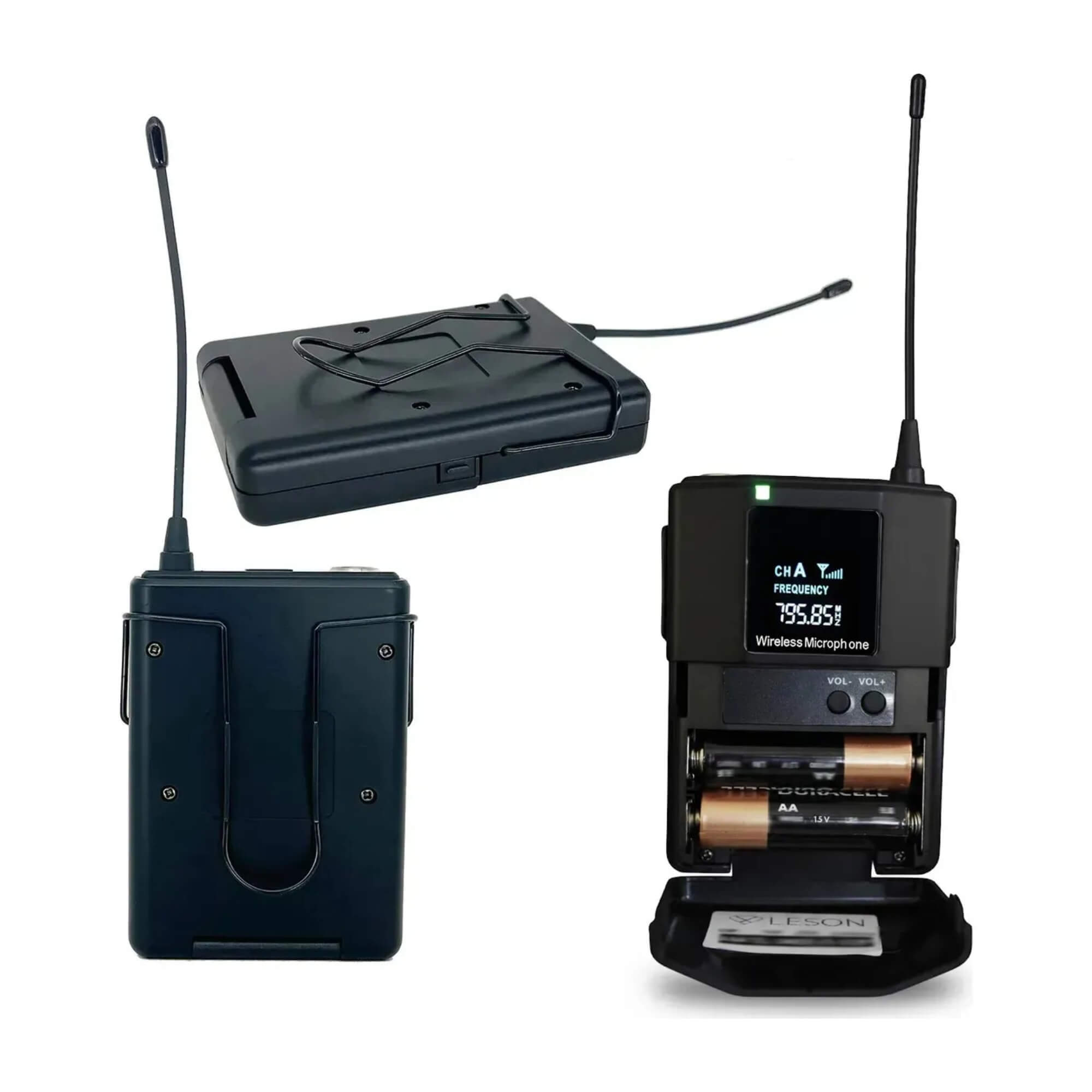 Microfone Sem Fio Lapela Party Voice P10 Portátil Preto + Adaptador P2 Leson - 2NS001CLP
