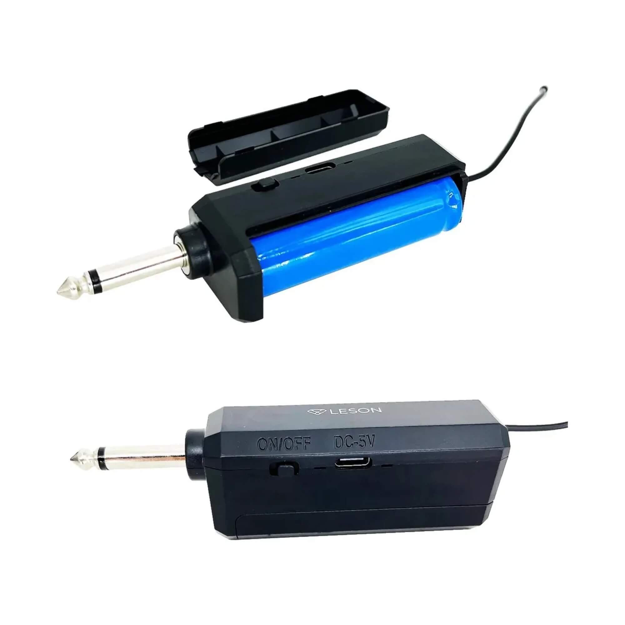 Microfone Sem Fio Lapela Party Voice P10 Portátil Preto + Adaptador P2 Leson - 2NS001CLP