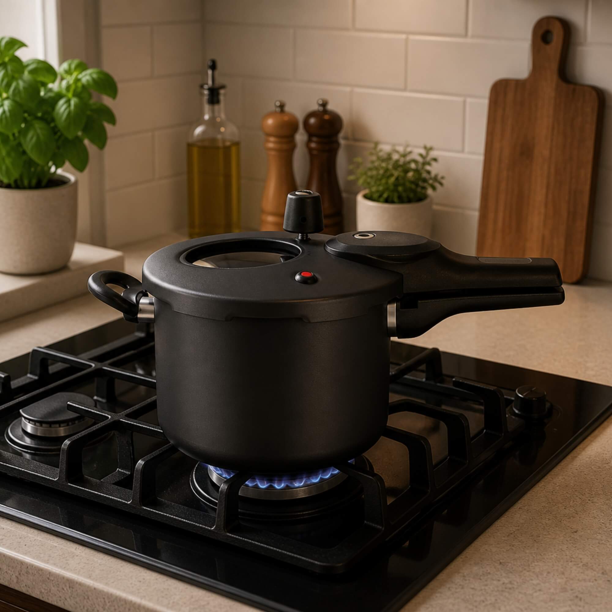 Panela de Pressão 4,5L com Visor Superior Indução Preta MTA - 6610