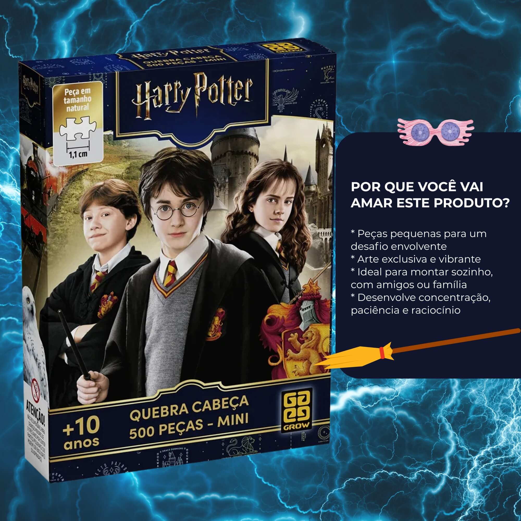 Mini Quebra-Cabeça 500 peças Harry Potter Grow - 04983