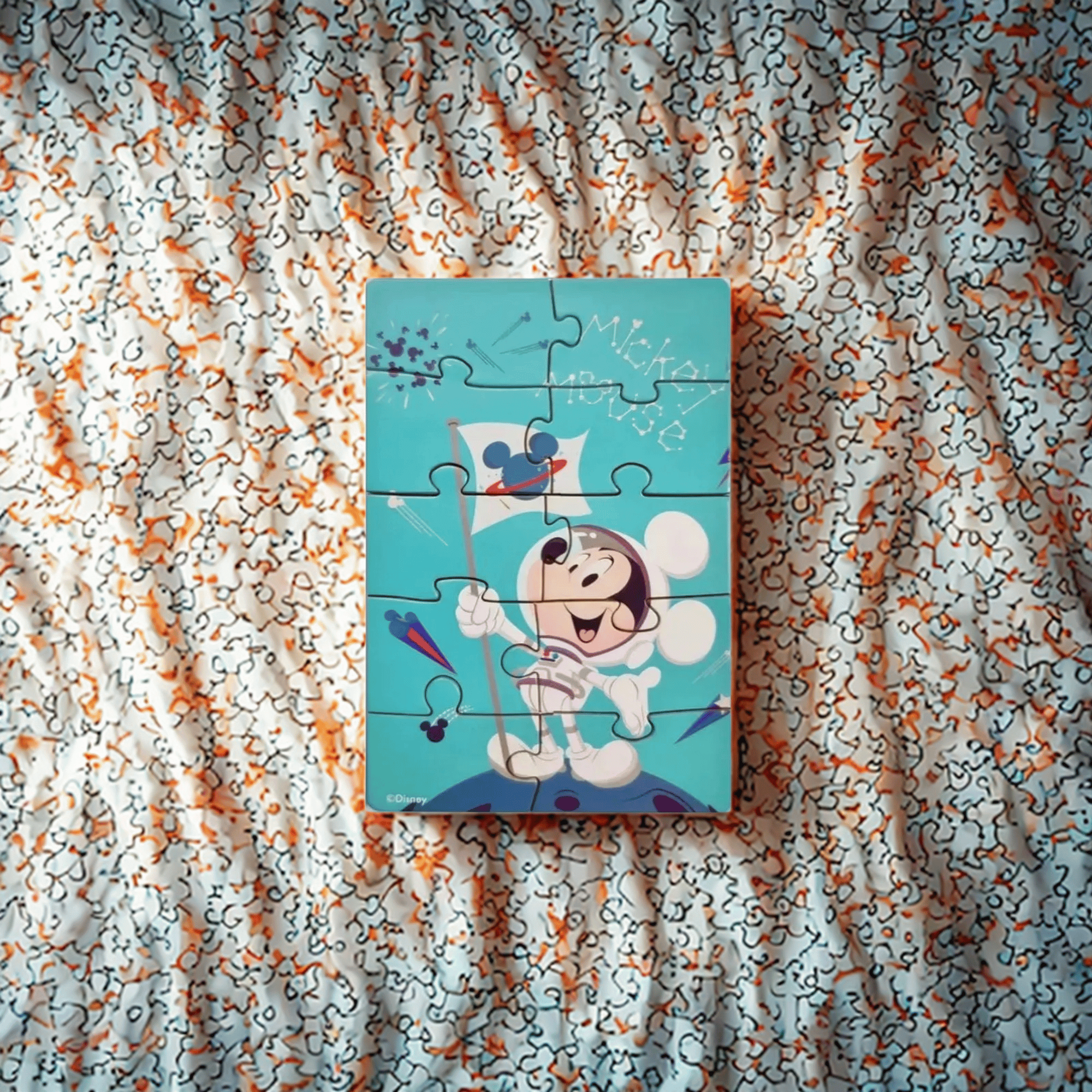 Mini Quebra-Cabeça Disney Mickey Sortido e Unitário - Madeira Única Pais e Filhos - 811080-1
