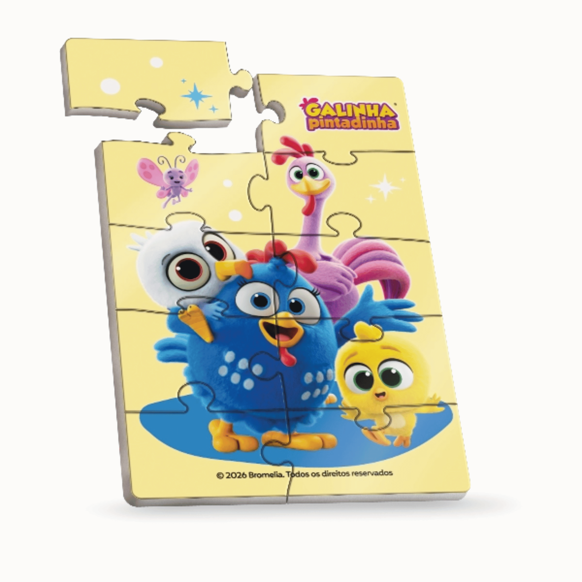 Mini Quebra-Cabeça Sortido e Unitário - Galinha Pintadinha Única Pais e Filhos - 813996-1