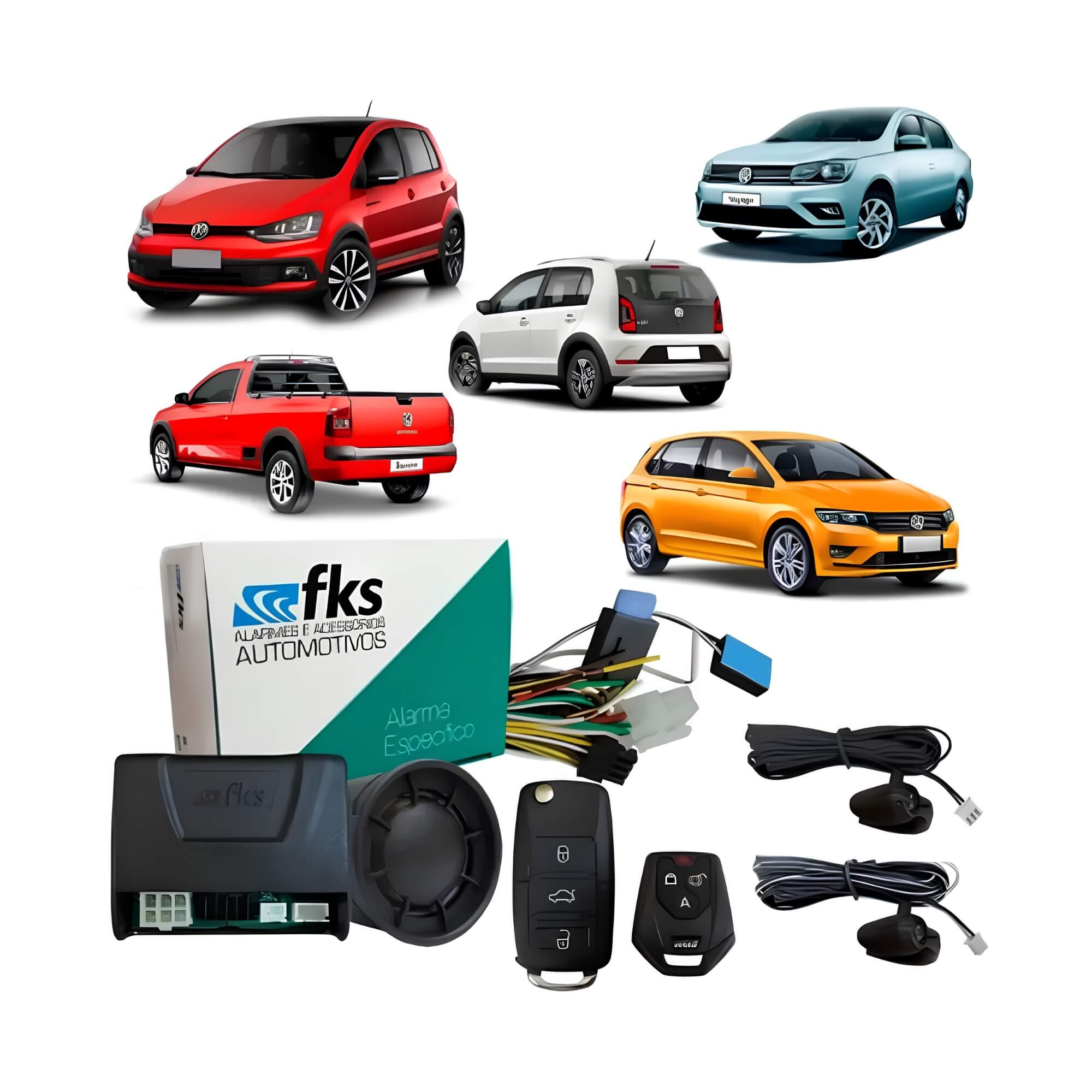 Alarme Automotivo VW Gol G5/G6/G7 Chave Canivete FKS - FK500 VW CR941/CR962