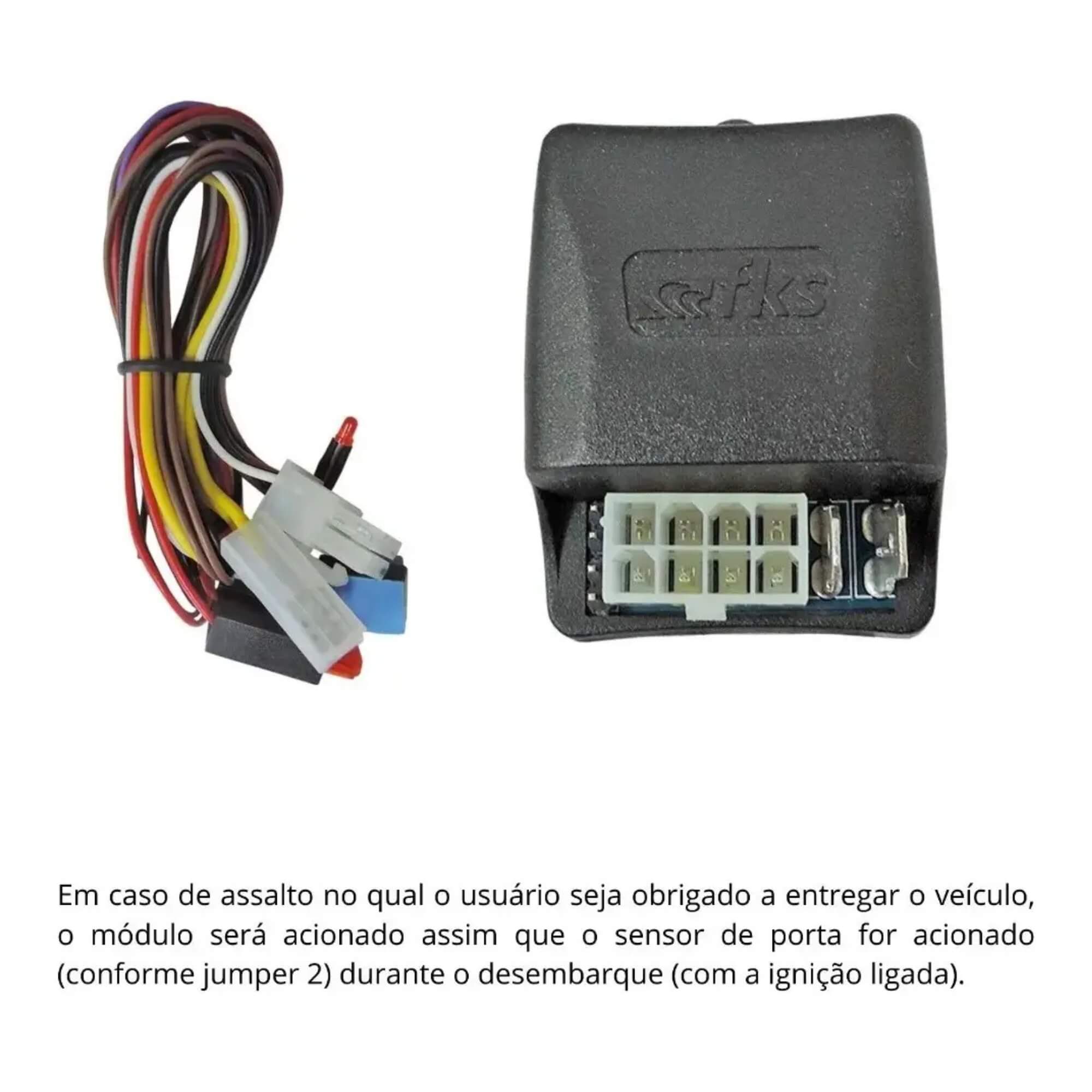 Bloqueador Veicular Antifurto Universal c/ com saída para Sirene FKS - MAF112 TC