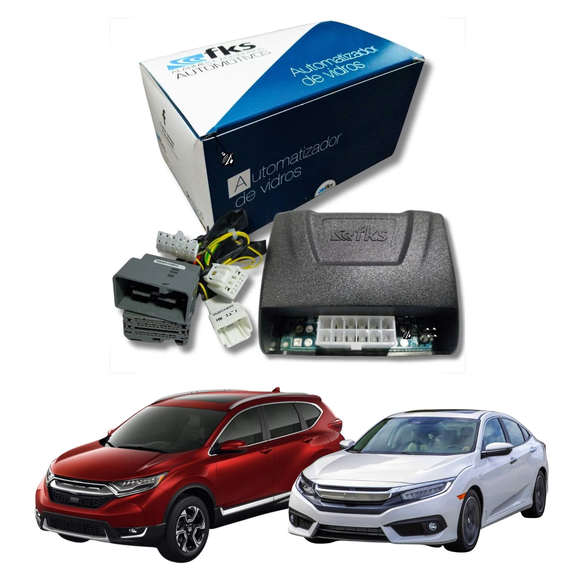 Módulo de Vidro Elétrico Teto e Retrovisor CR-V 12/17, Civic 12/16, HR-V 14/22 FKS - MLV45 HR17
