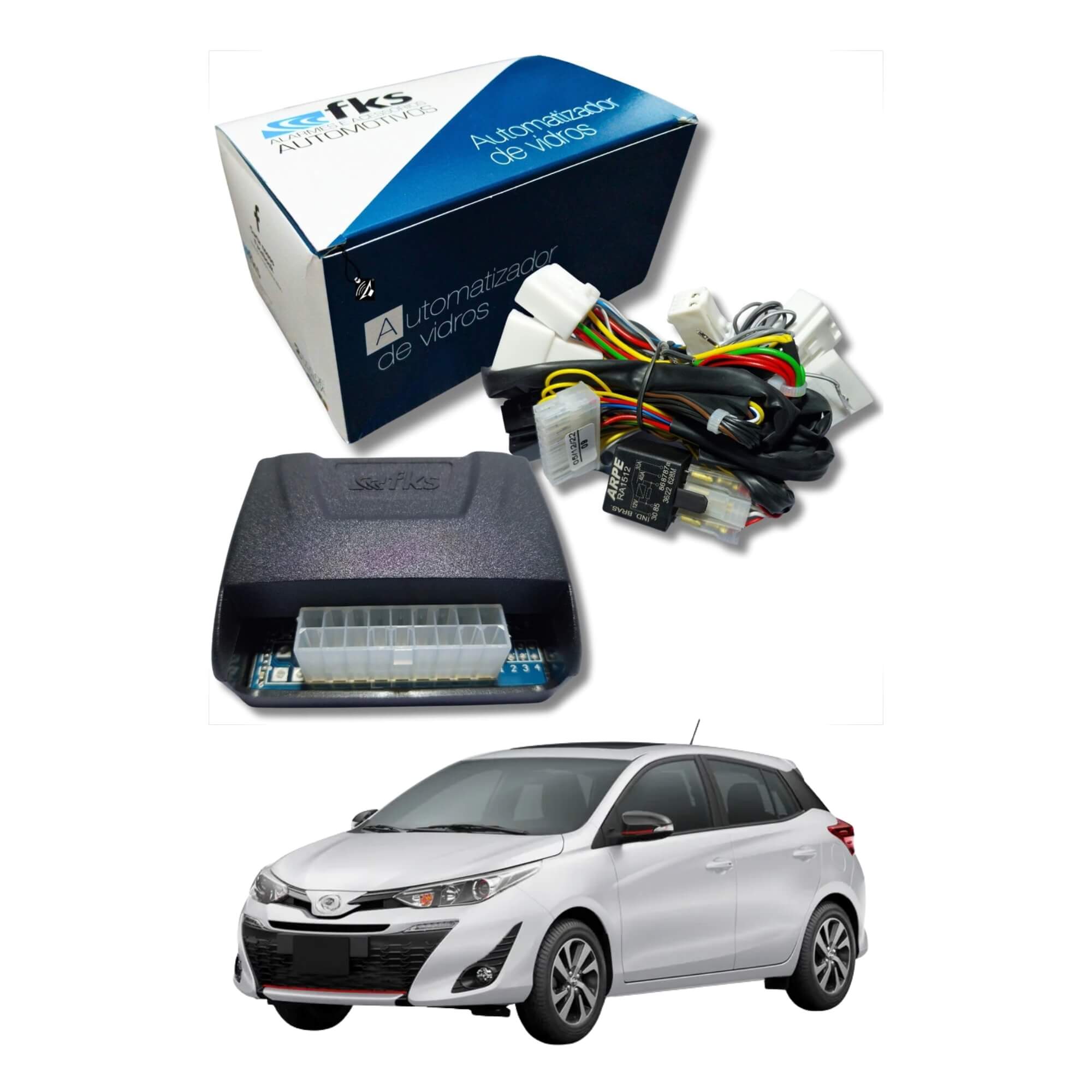 Módulo Acionamento de Vidro e Recolhimento Retrovisor Yaris 18/21 FKS - MLV45 TY17