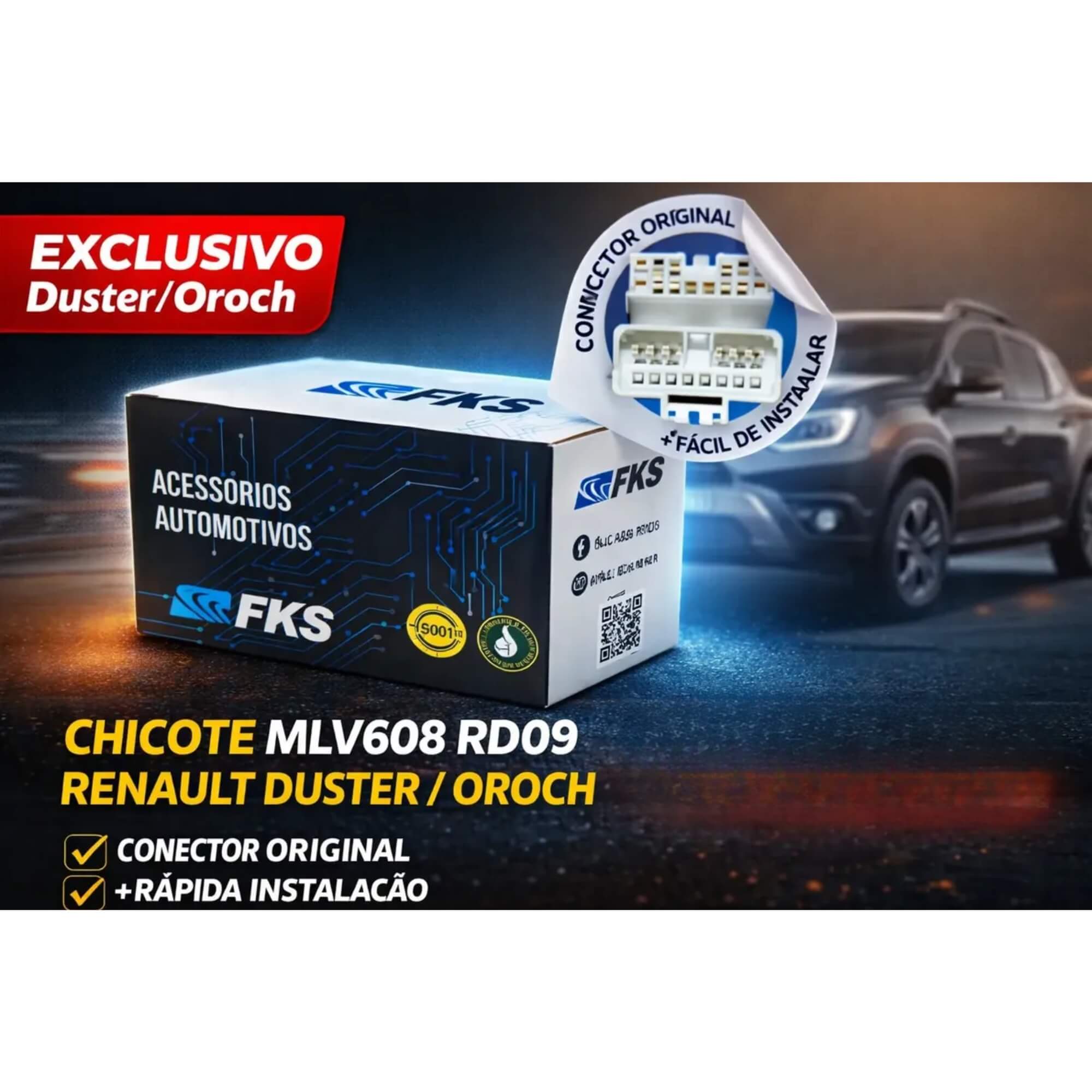 Módulo Automatização de Vidros c/ Antiesmagamento Duster 16/19 e Oroch 16/21 FKS - MLV608 RD09 G2