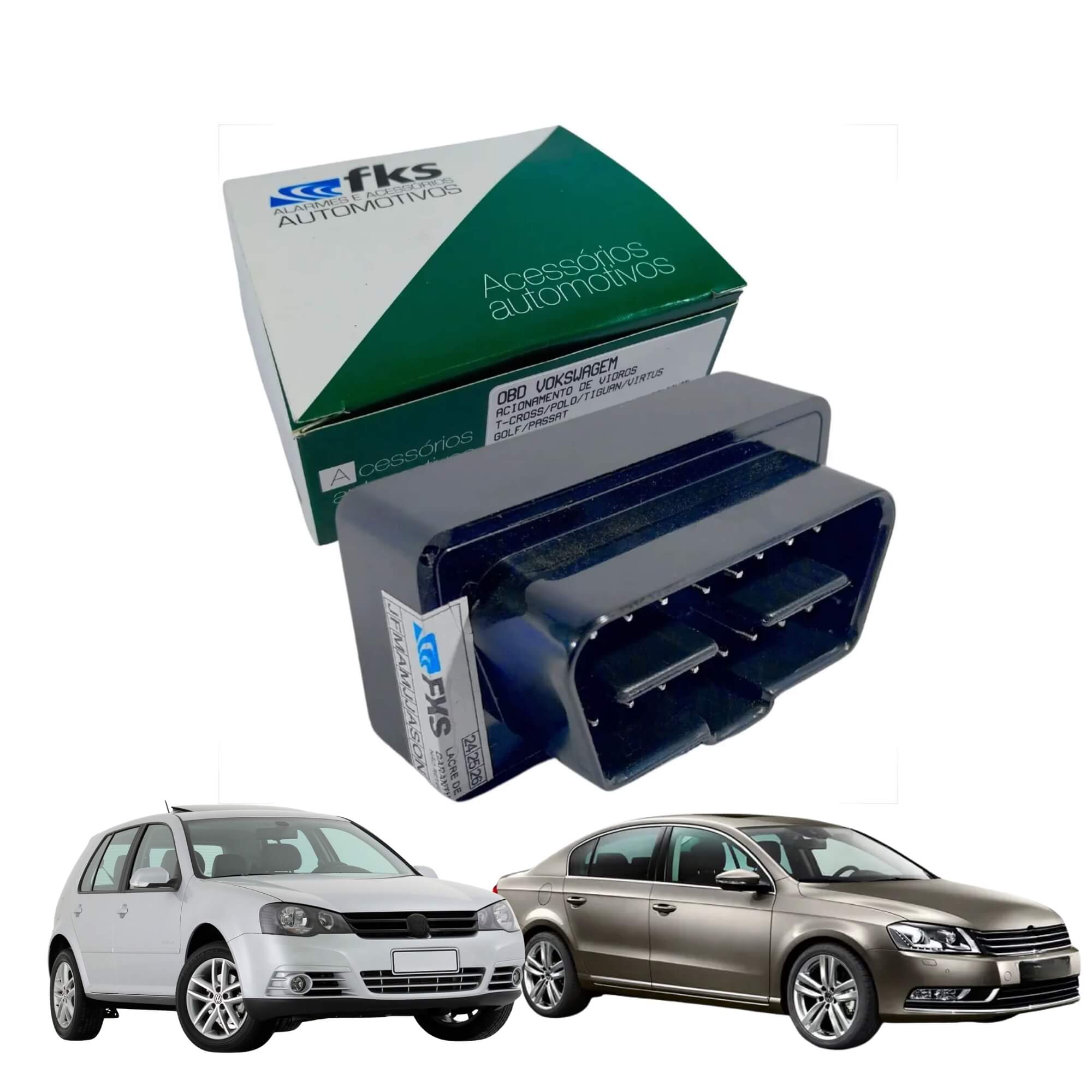 Módulo Obd Vidro Teto T-cross 2019, Golf 2011, Polo 2018, Virtus 2018, Passat 2011 FKS - OBD VW