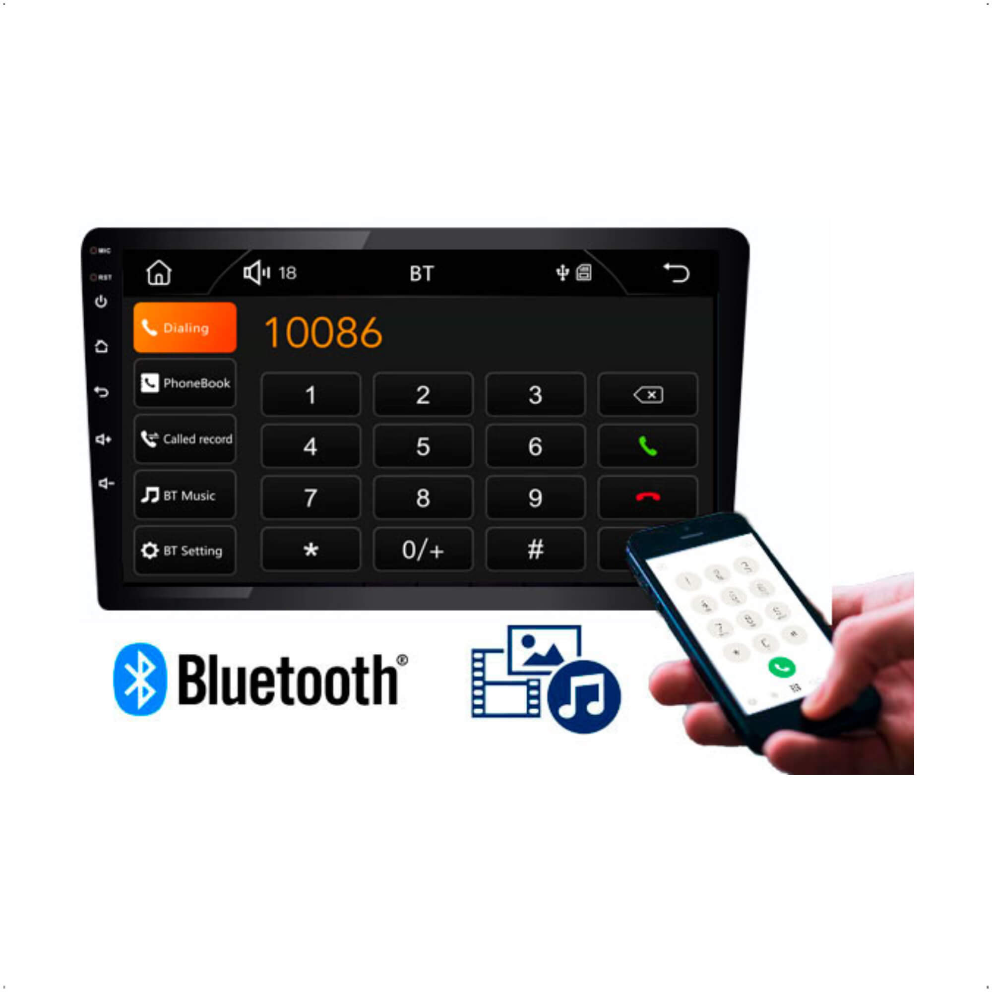 COMP Kit Multimídia 9" Gol G2 Parati Saveiro Carplay e Android Auto + Câmera de ré