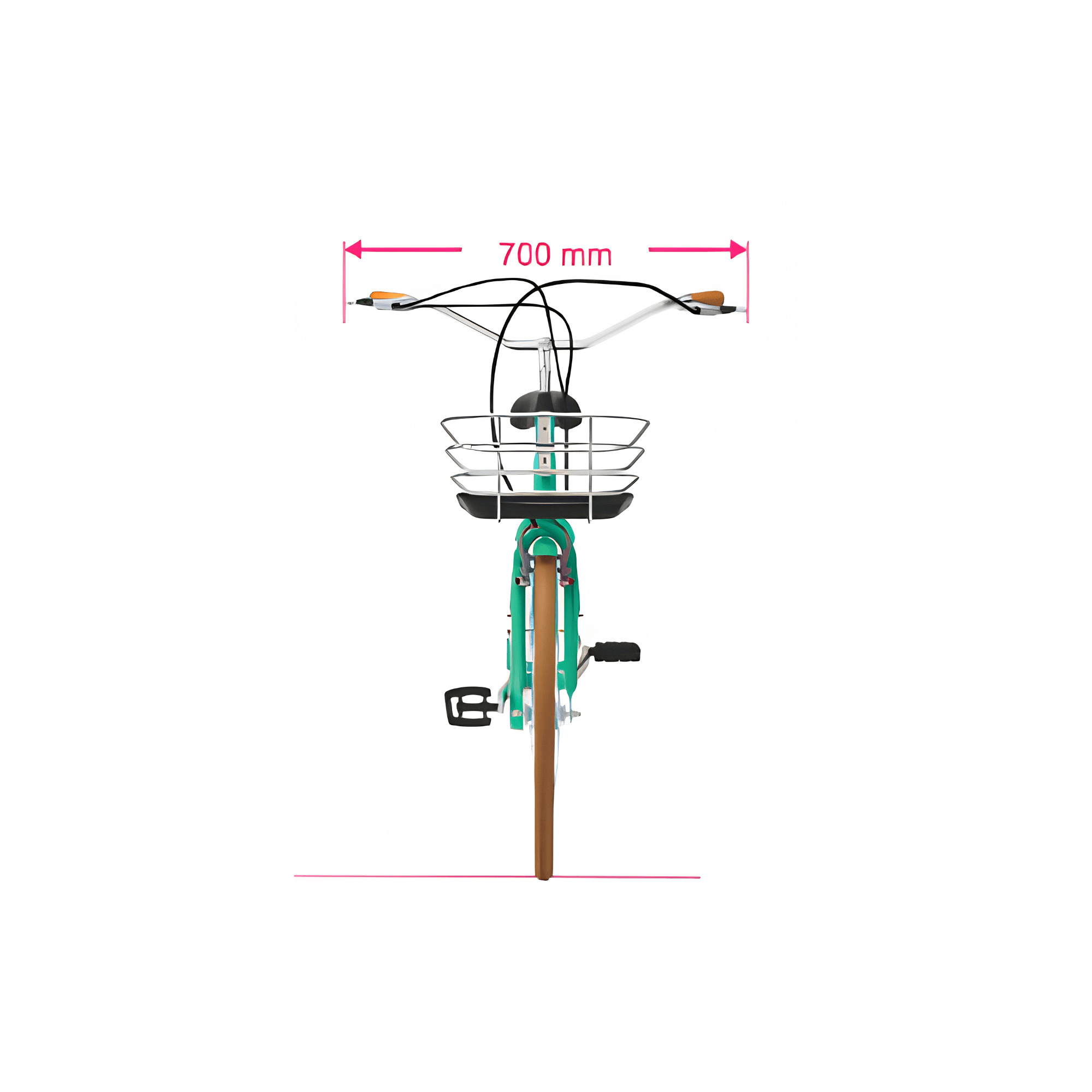 Bicicleta Aro 26 Antonella Rosa c/ Cestinha fixa em Alumínio Nathor - 100290160001