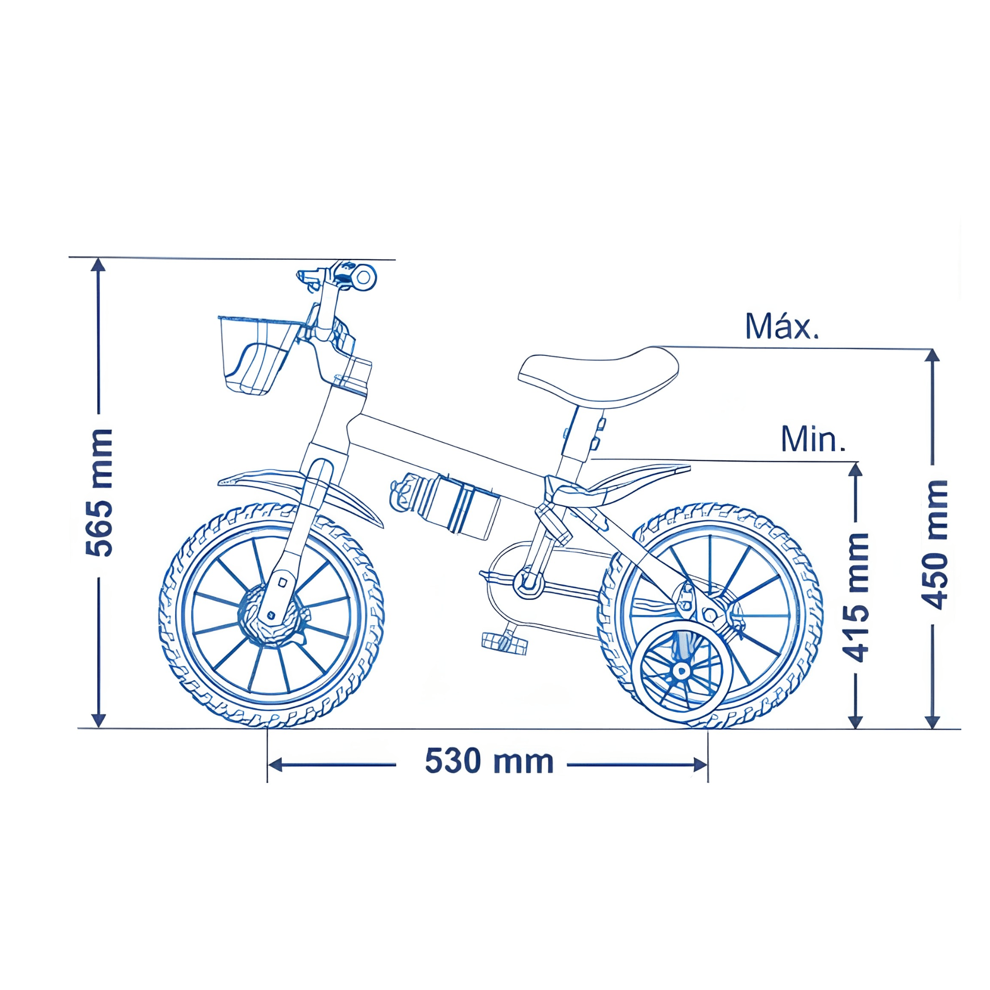 Bicicleta Infantil Aro 12 Black Nathor - 108001000009