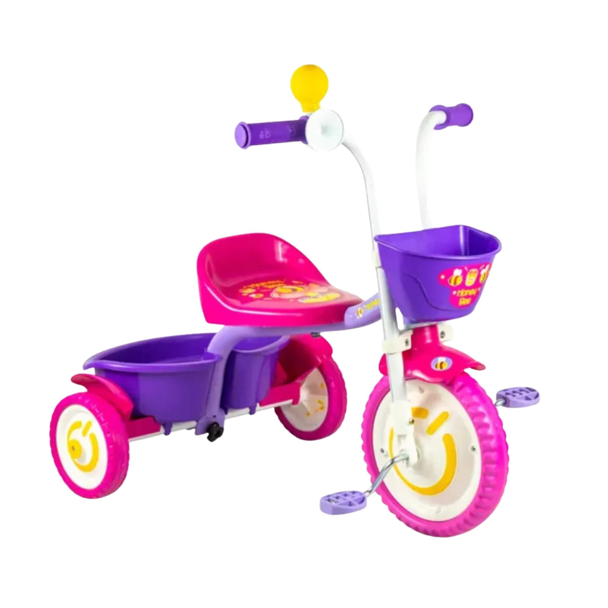 Triciclo Infantil Honey Bee Em Alumínio Com Cestinha - Nathor 108051000004