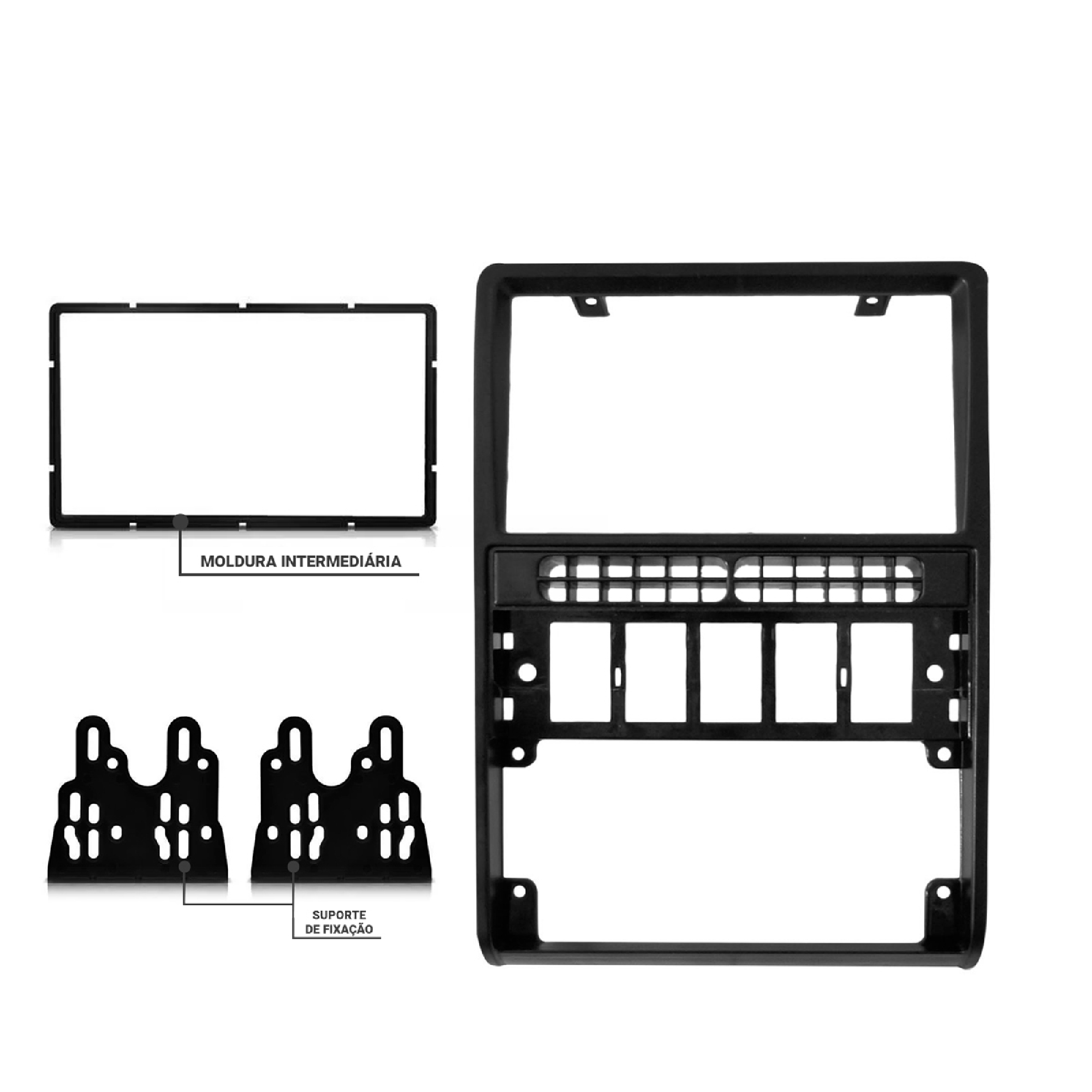 COMP Kit Multimídia MP5 7" Gol Parati Saveiro G2 Android/IOS Espelhamento + Câmera de ré