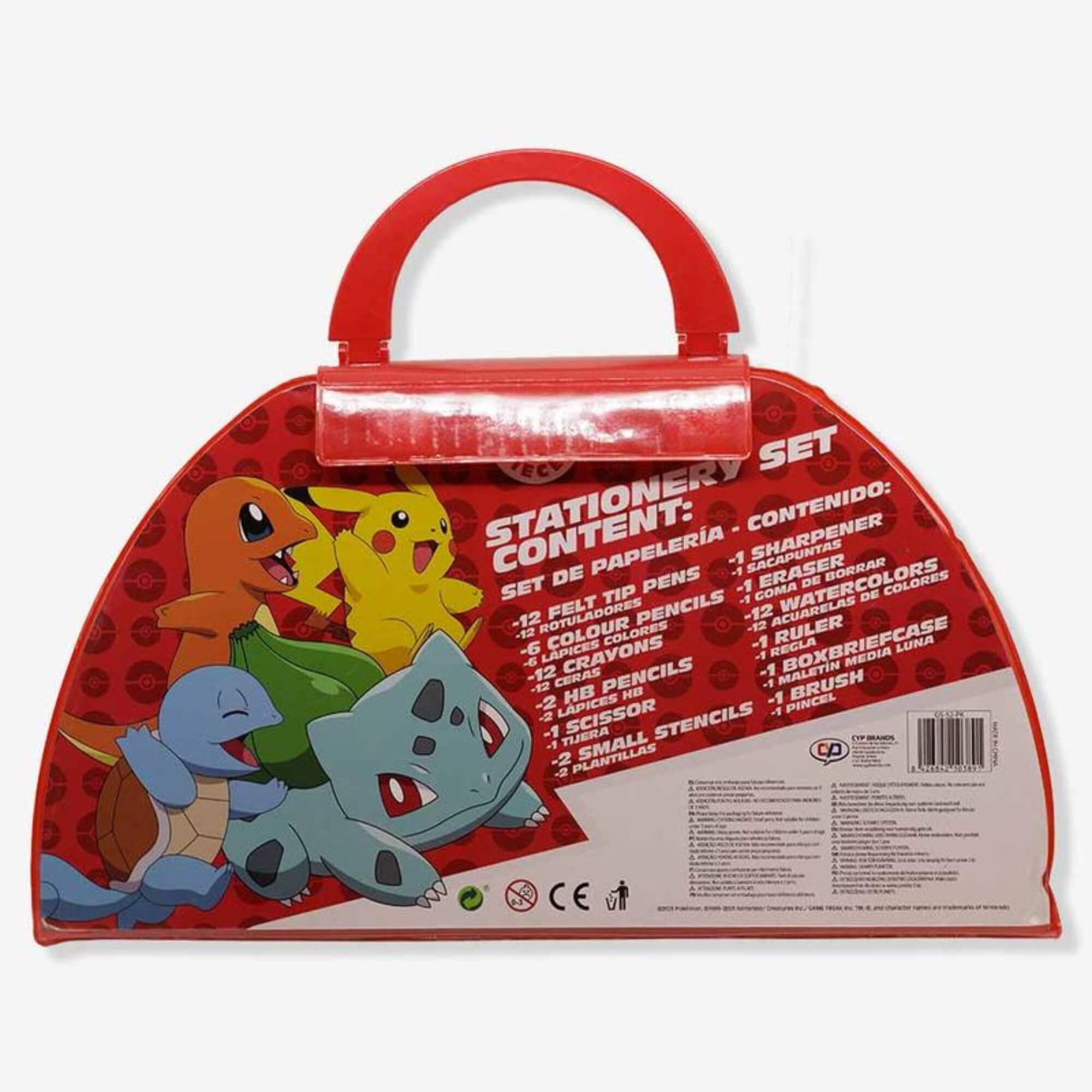 Maleta de Artes Papelaria Pokemon 52 Peças Zona Criativa - 10073809