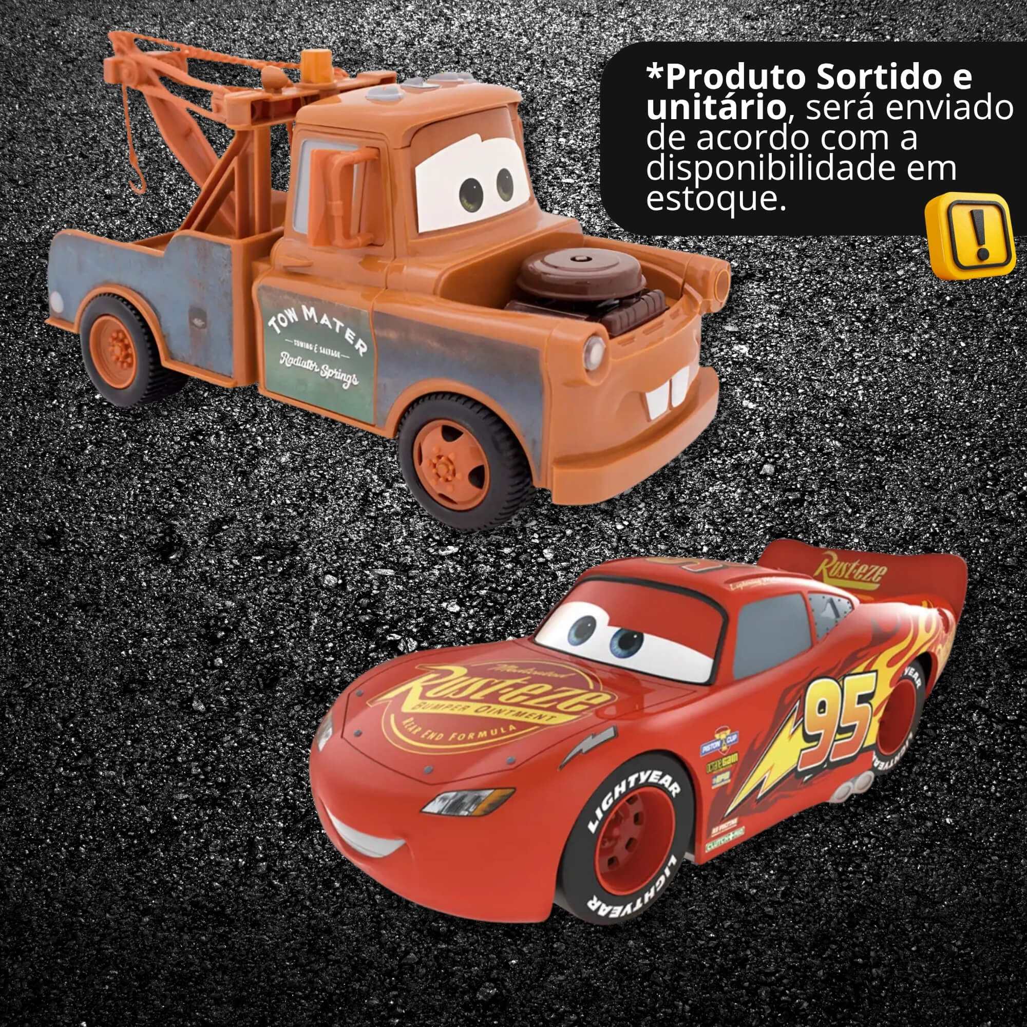 Carrinho de Brinquedo Fricção Coleção Carros Disney - Sortido e Unitário Toyng - 050973