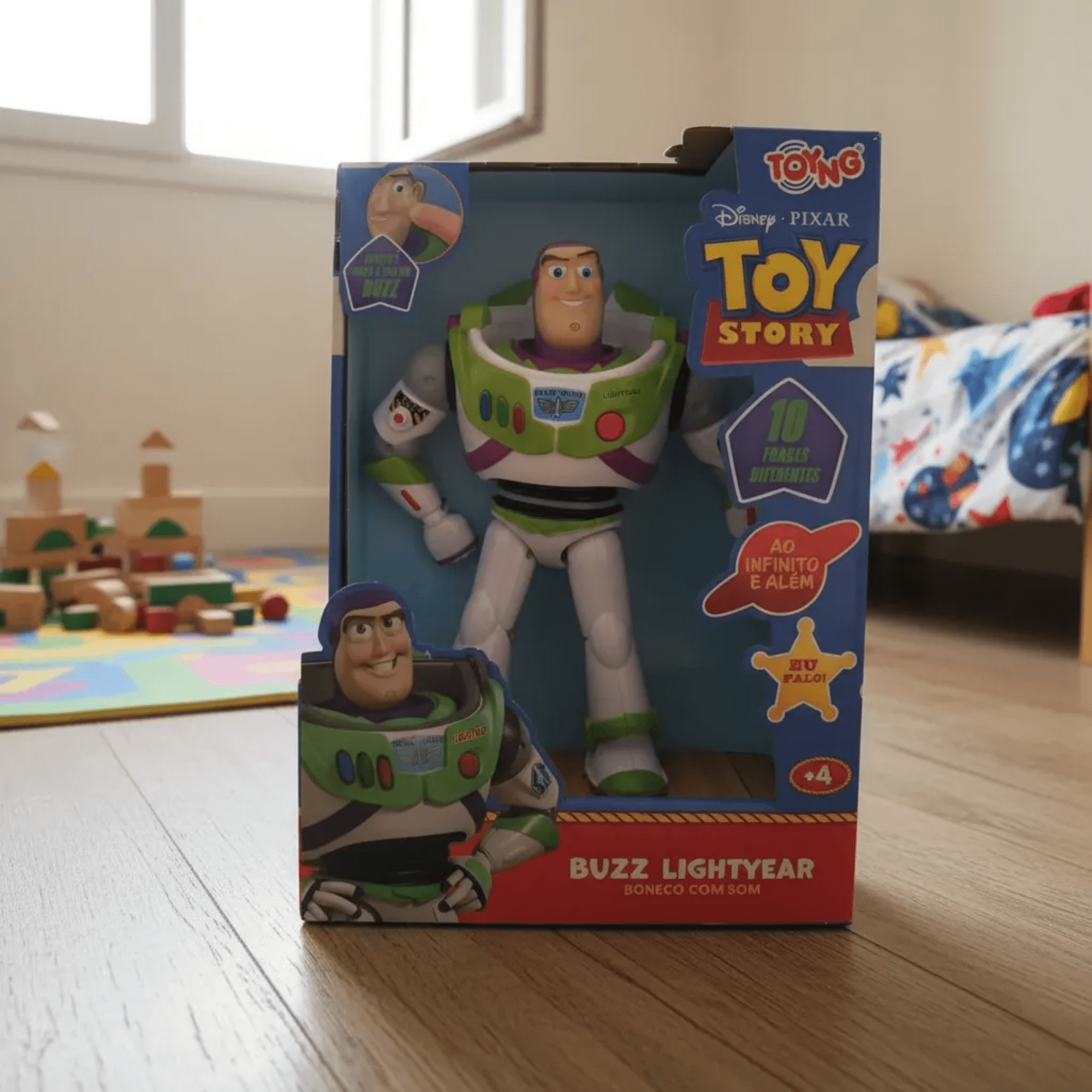 Boneco Buzz Lightyear Com Som 4 Peças Disney Pixar Toy Story Toyng - 051028