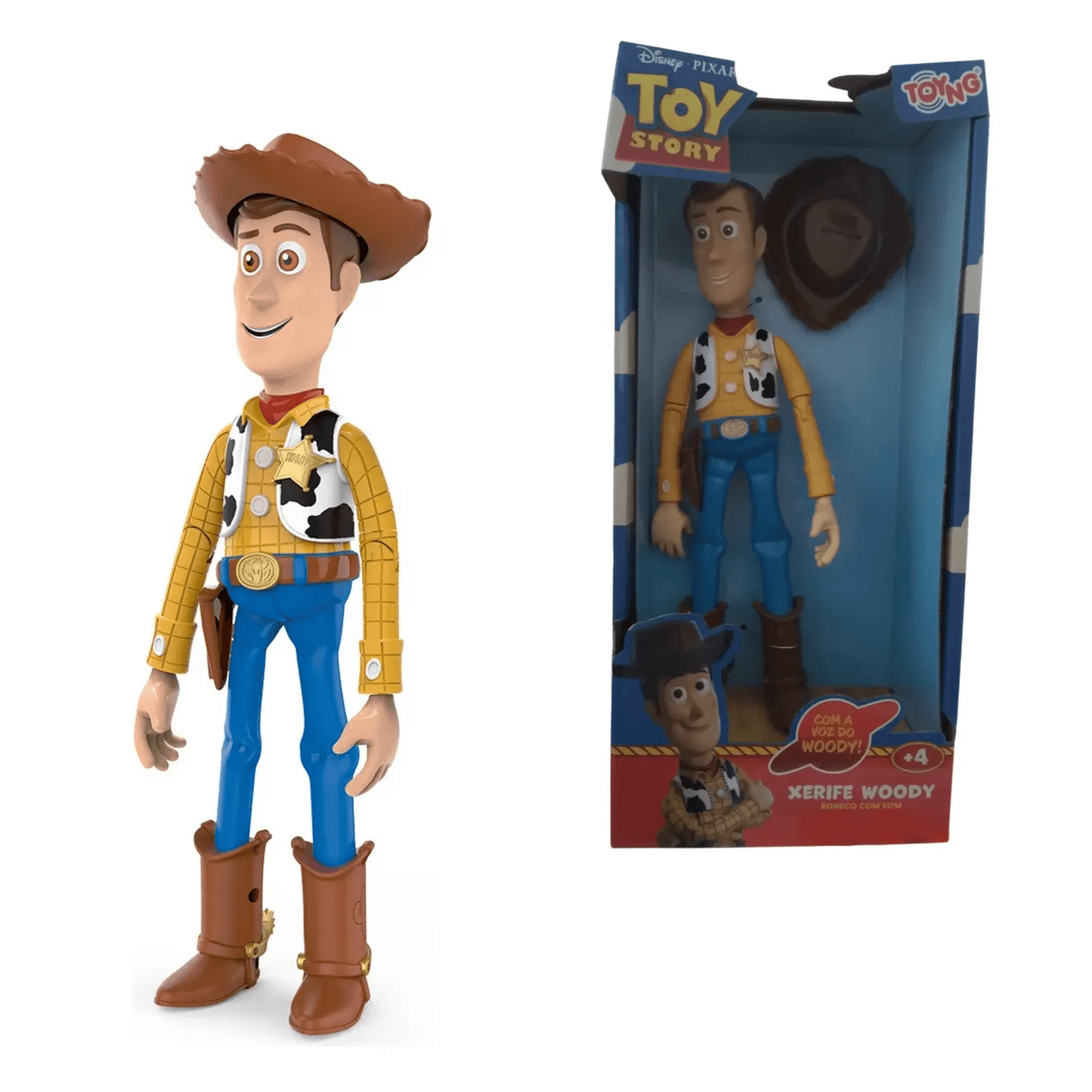 Boneco Woody Com Som 4 Peças Disney Pixar Toy Story Toyng - 051039