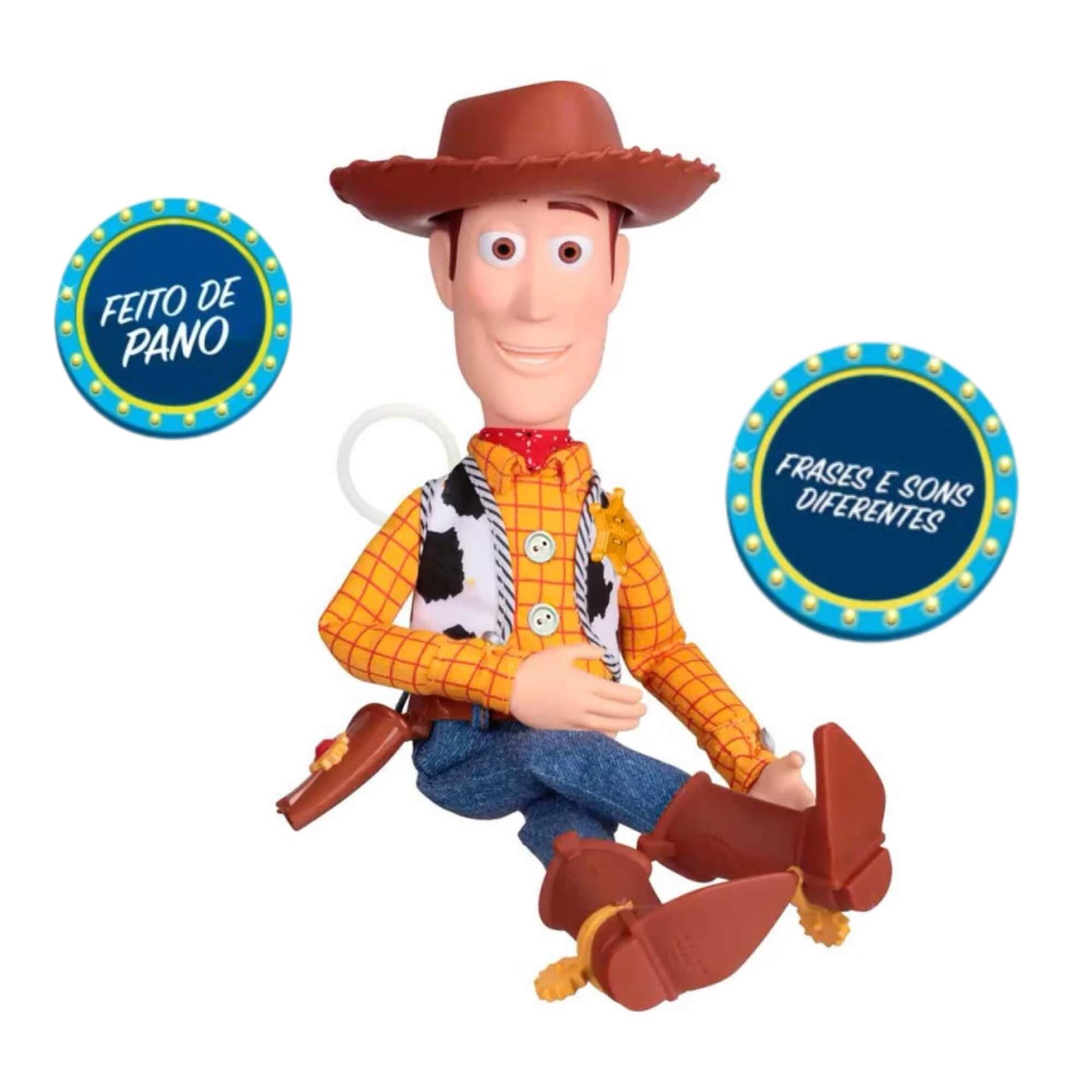 Boneco de Ação Woody Pano com Som Toy Story Disney Toyng - 051061