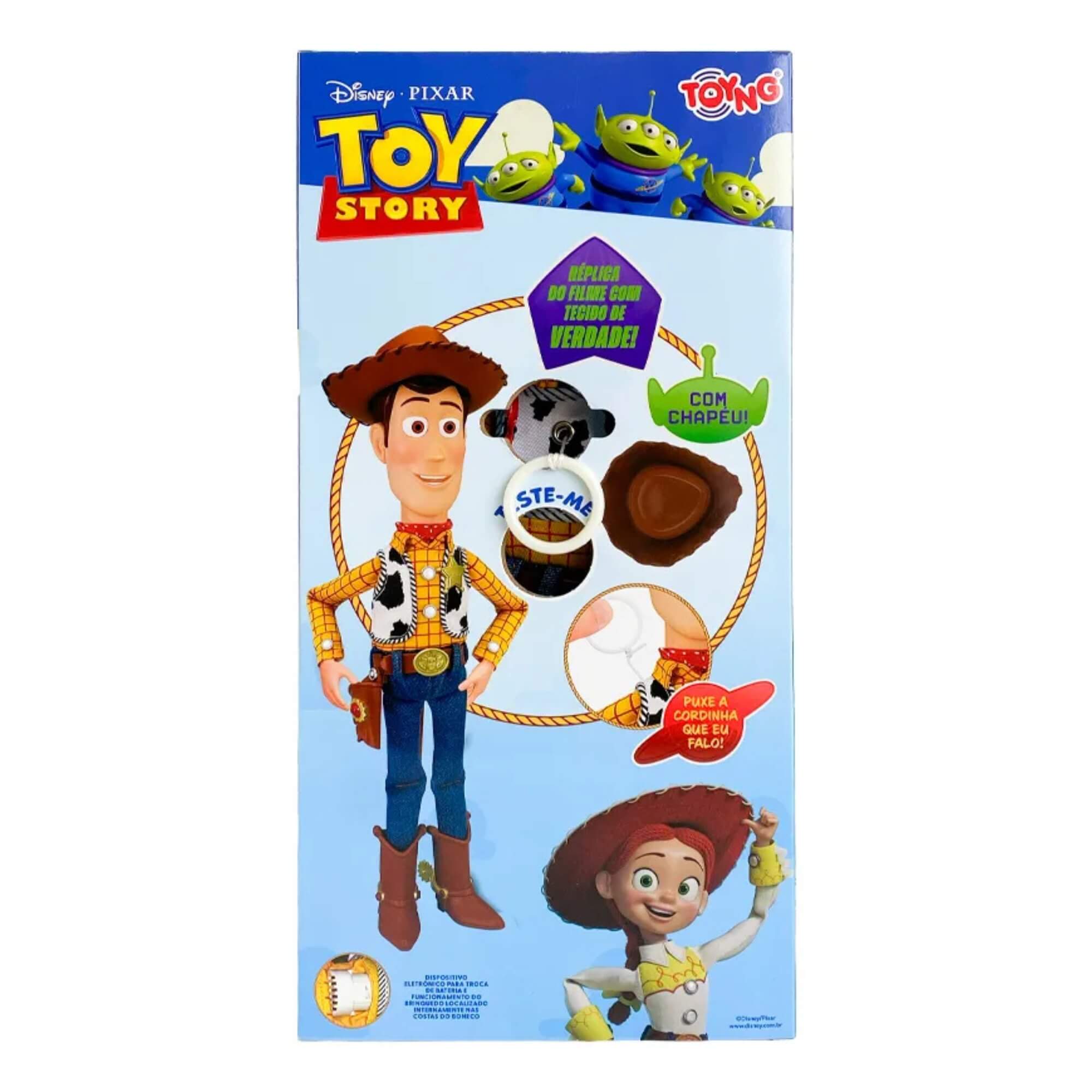 Boneco de Ação Woody Pano com Som Toy Story Disney Toyng - 051061
