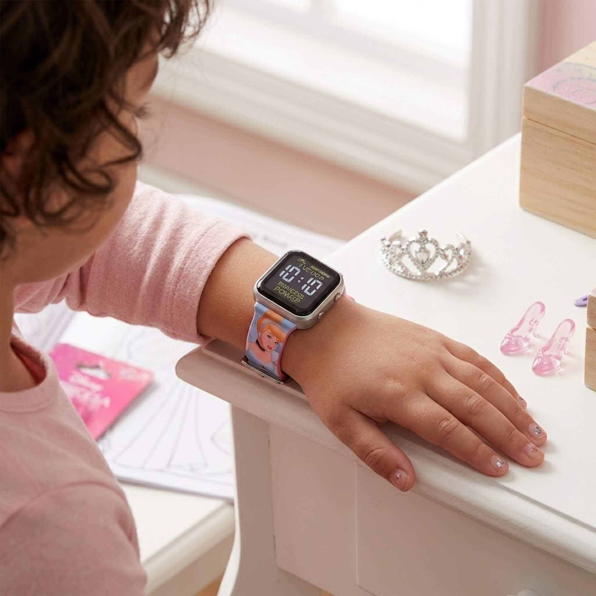 Relógio Infantil Digital Princesas Disney Com Pulseira Ajustável Toyng - 051204