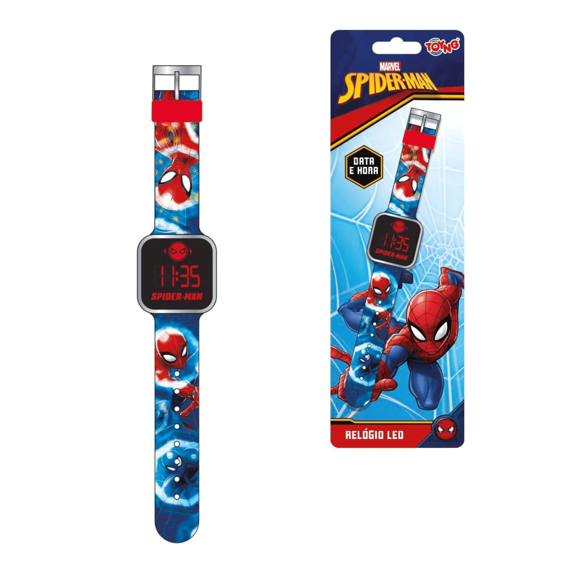 Relógio Led Infantil Homem Aranha Toyng - 051479