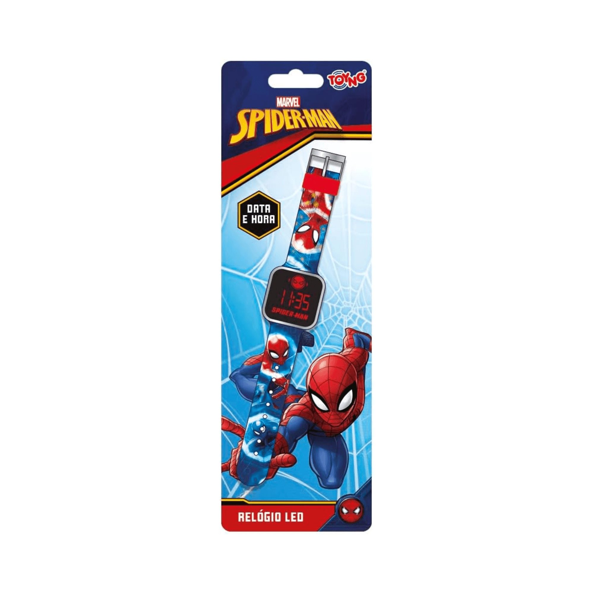 Relógio Led Infantil Homem Aranha Toyng - 051479