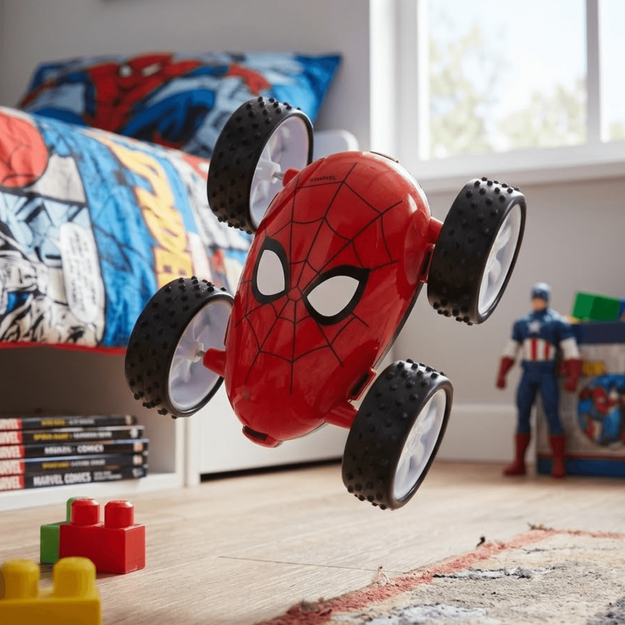 Super Carrinho Homem Aranha Fricção No Display Vira E Muda 1-2DZ Toyng - 052865