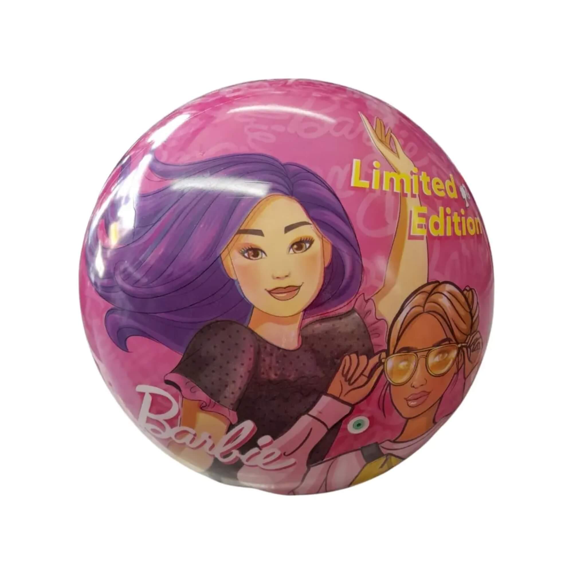 Bola de Vinil Barbie Infantil Licenciada 20cm Rosa Toyng - 055956