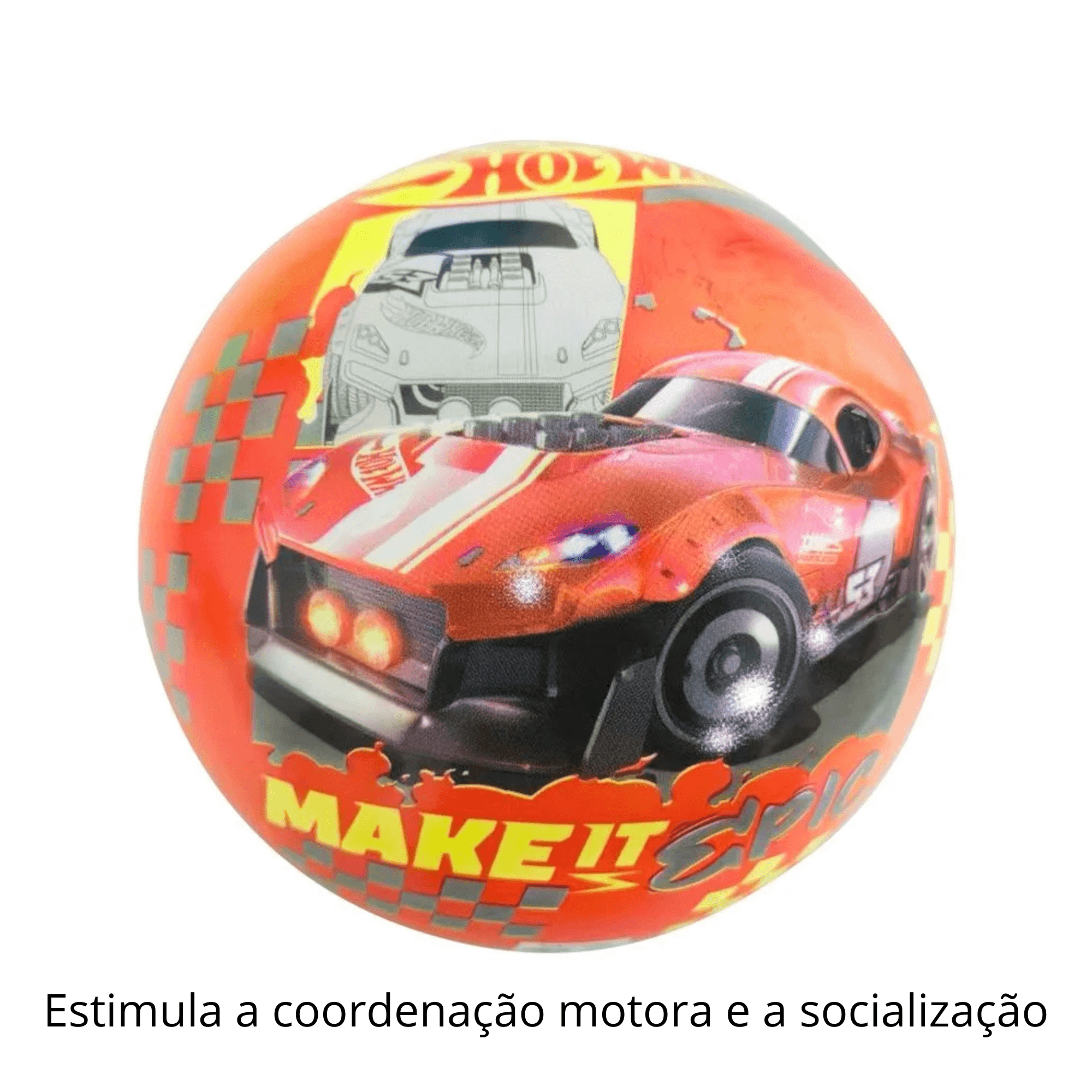 Bola De Vinil Hot Wheels 15 cm Toyng - 056495