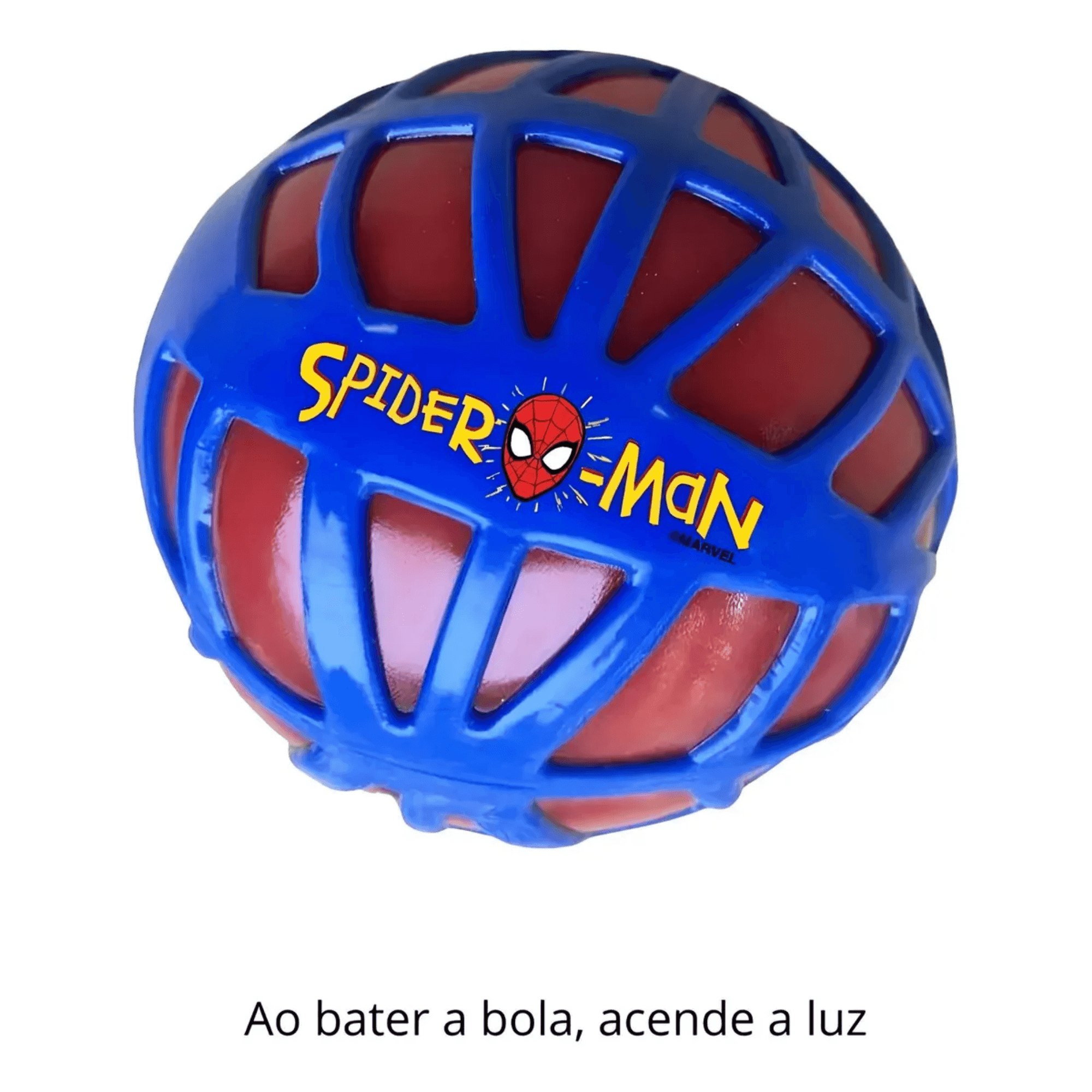 Bola Teia Homem Aranha Com Luz  6-12 Peças Toyng - 058552