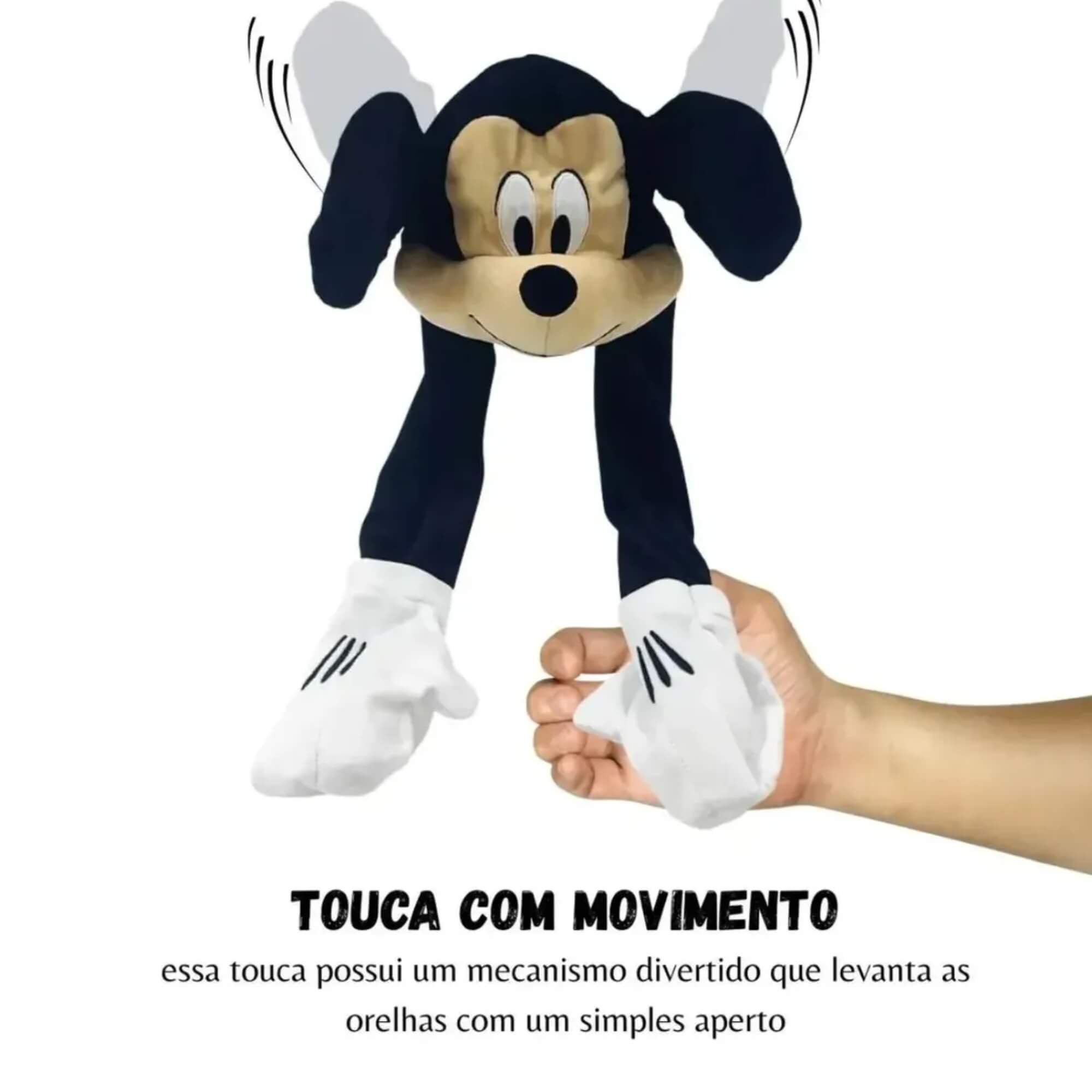 Touca Mickey Com Movimento Levanta Orelhas Infantil Licenciada Disney Toyng - 058596