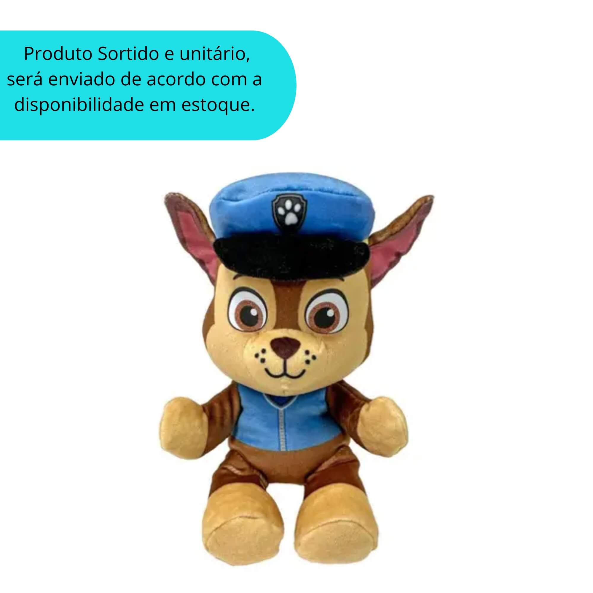 Pelúcia Patrulha Canina TY Beanie Babies 16cm Sortida e Unitária Toyng - 58838