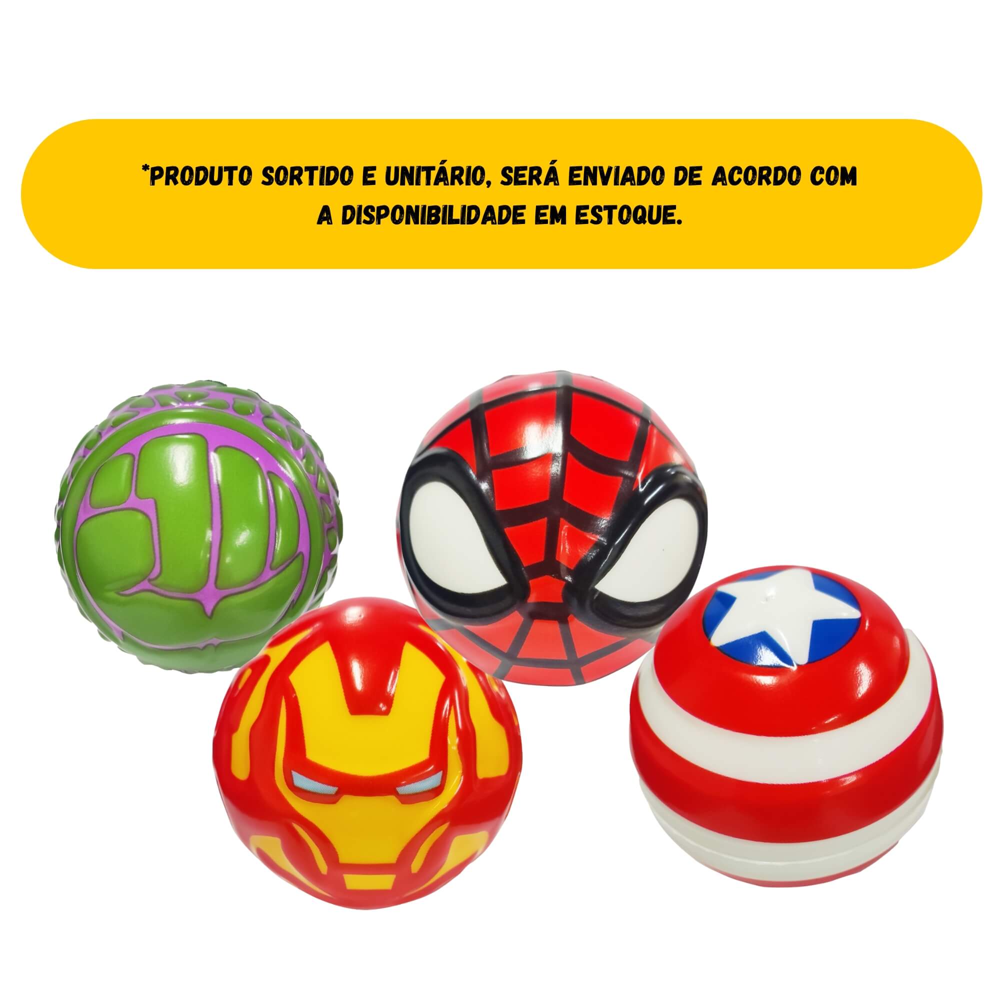 Bola Pula Pula Heróis Marvel Sortida Infantil Licenciada Toyng - 059509