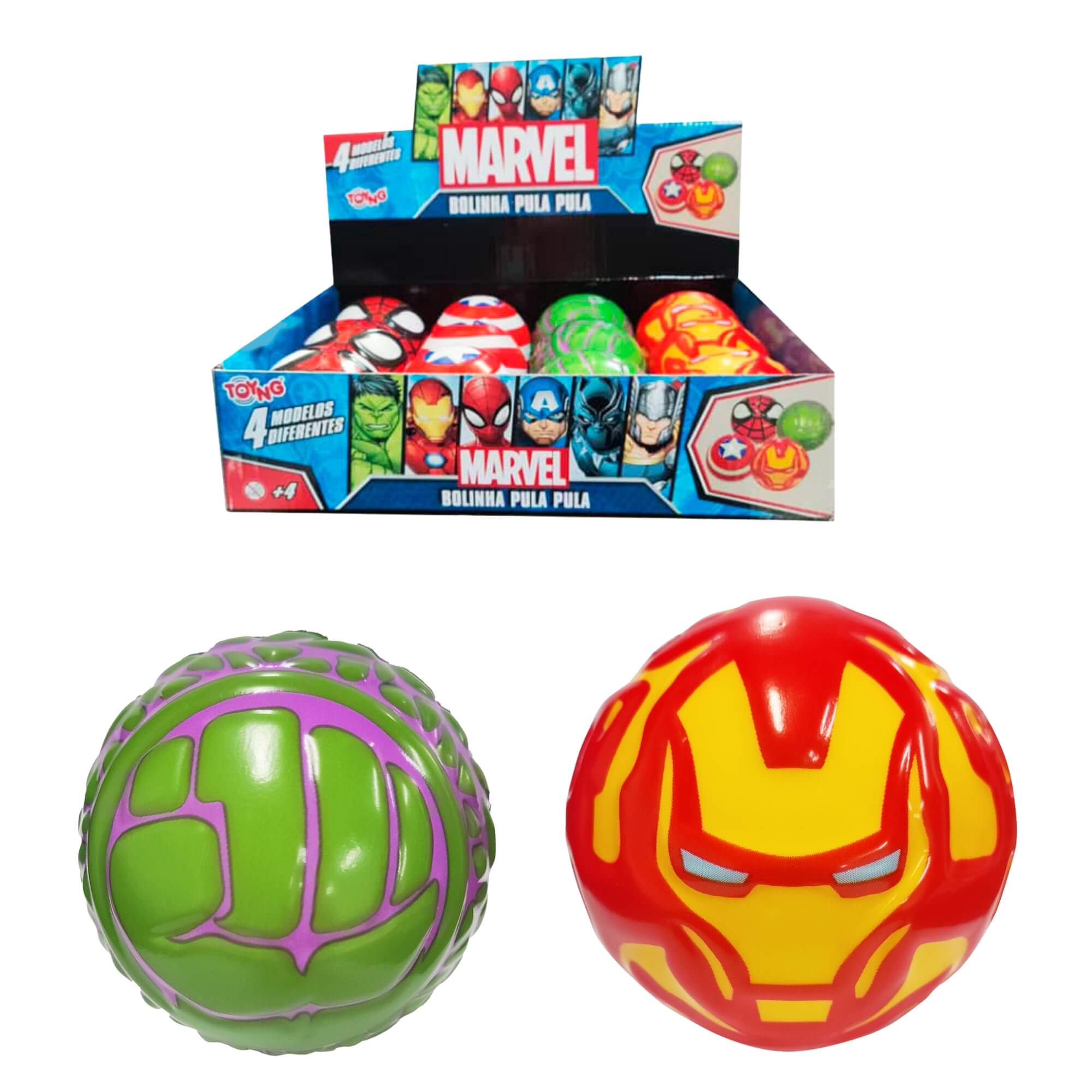 Bola Pula Pula Heróis Marvel Sortida Infantil Licenciada Toyng - 059509