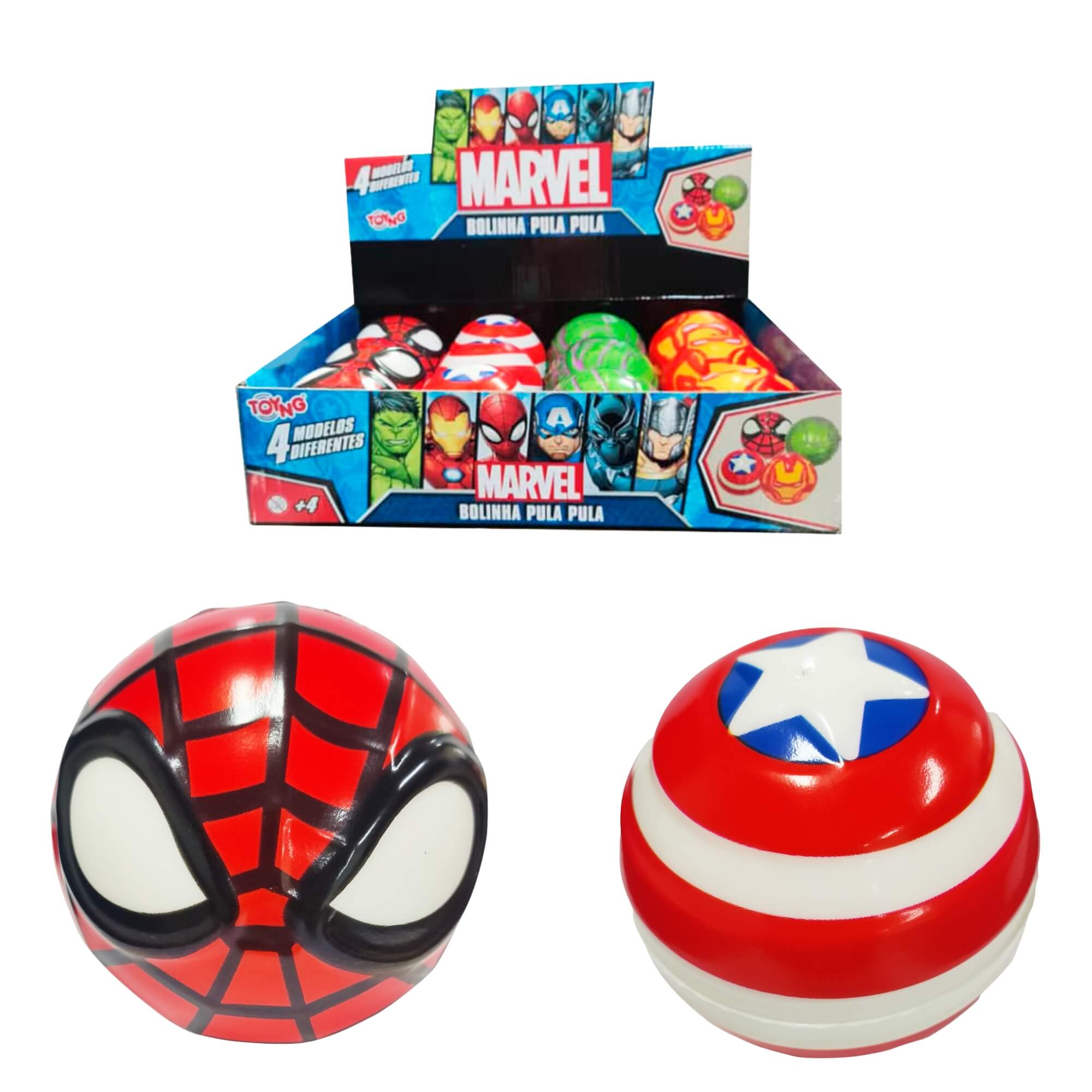 Bola Pula Pula Heróis Marvel Sortida Infantil Licenciada Toyng - 059509