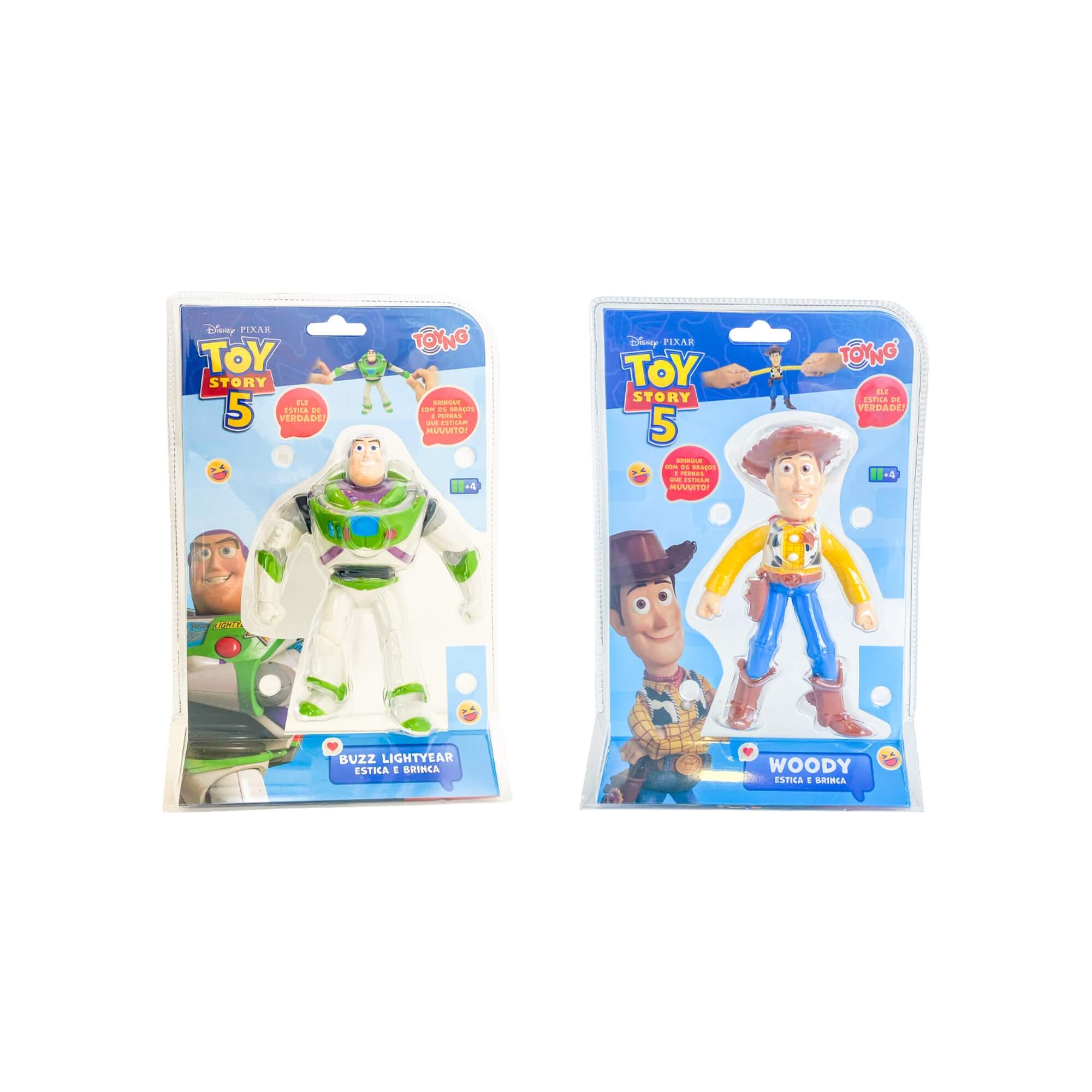 Boneco Estica e Brinca Toy Story 5 Articulado Sortido e Unitário Toyng - 59828