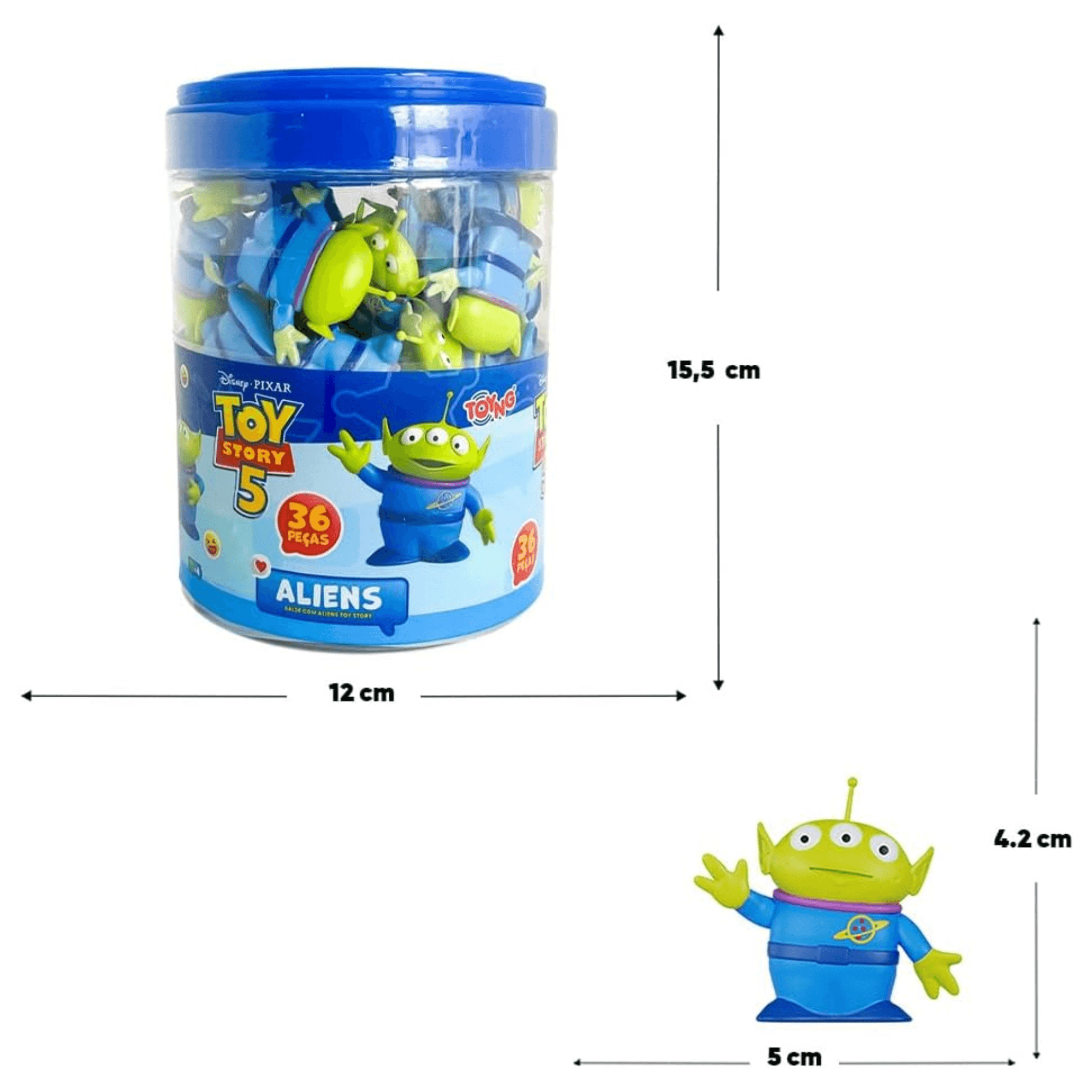 Brinquedo Balde Com 26 Aliens Disney Pixar Toy Story 5 Toyng - 061599