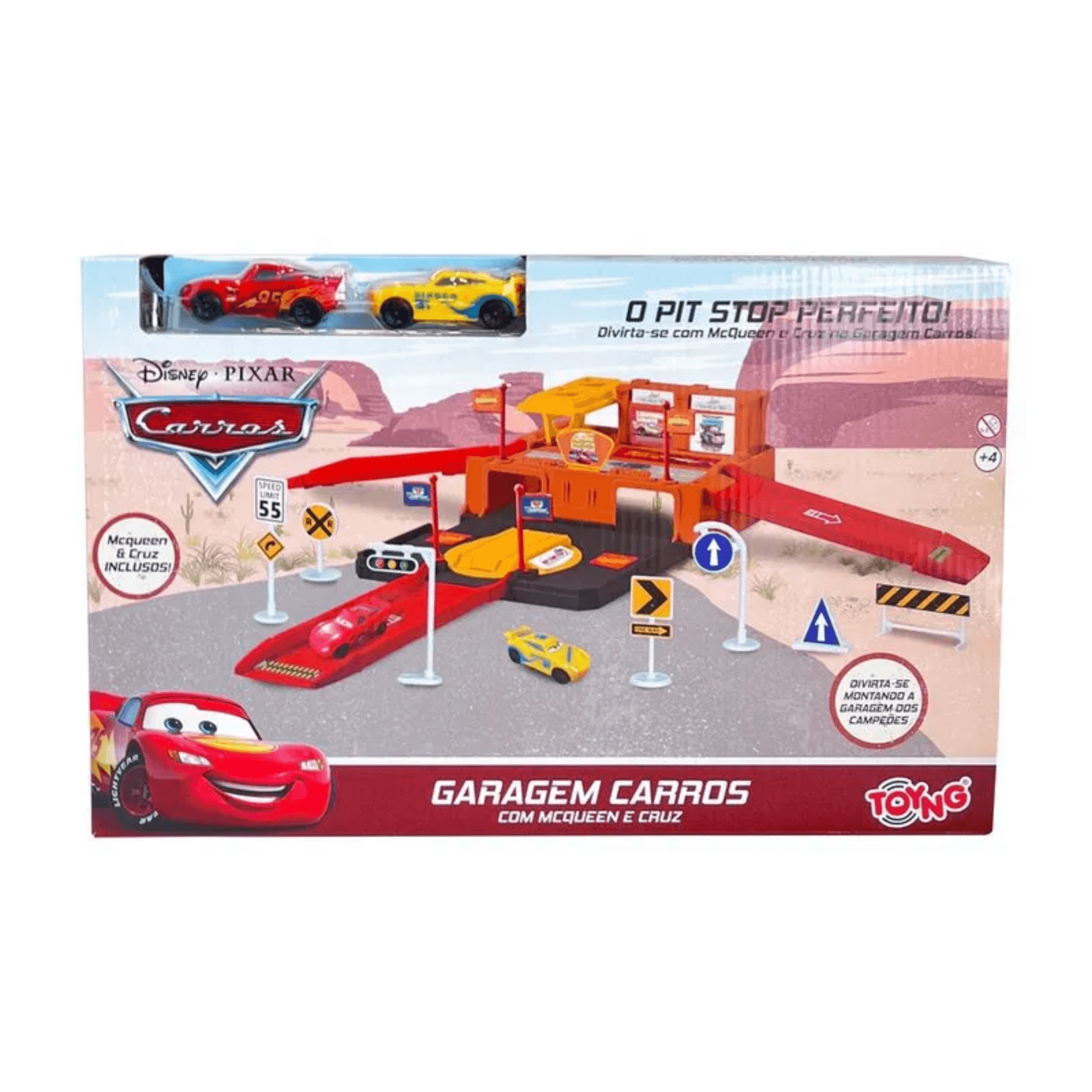 Garagem McQueen E Cruz Disney Carros 6 Peças Toyng - 061621