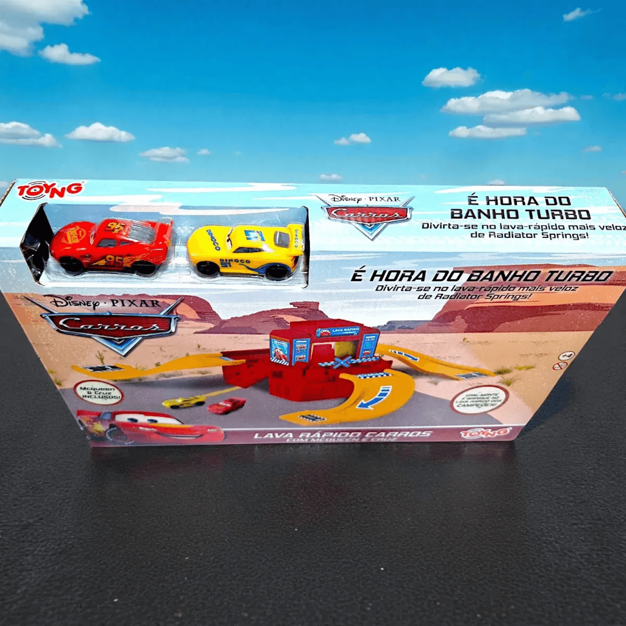 Lava Rápido McQueen E Cruz Disney Carros 6 Peças Toyng - 061632