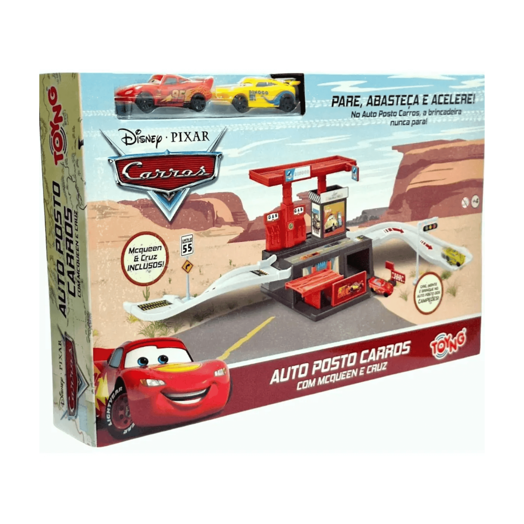 Posto De Gasolina McQueen E Cruz Disney Carros 6 Peças Toyng - 061753