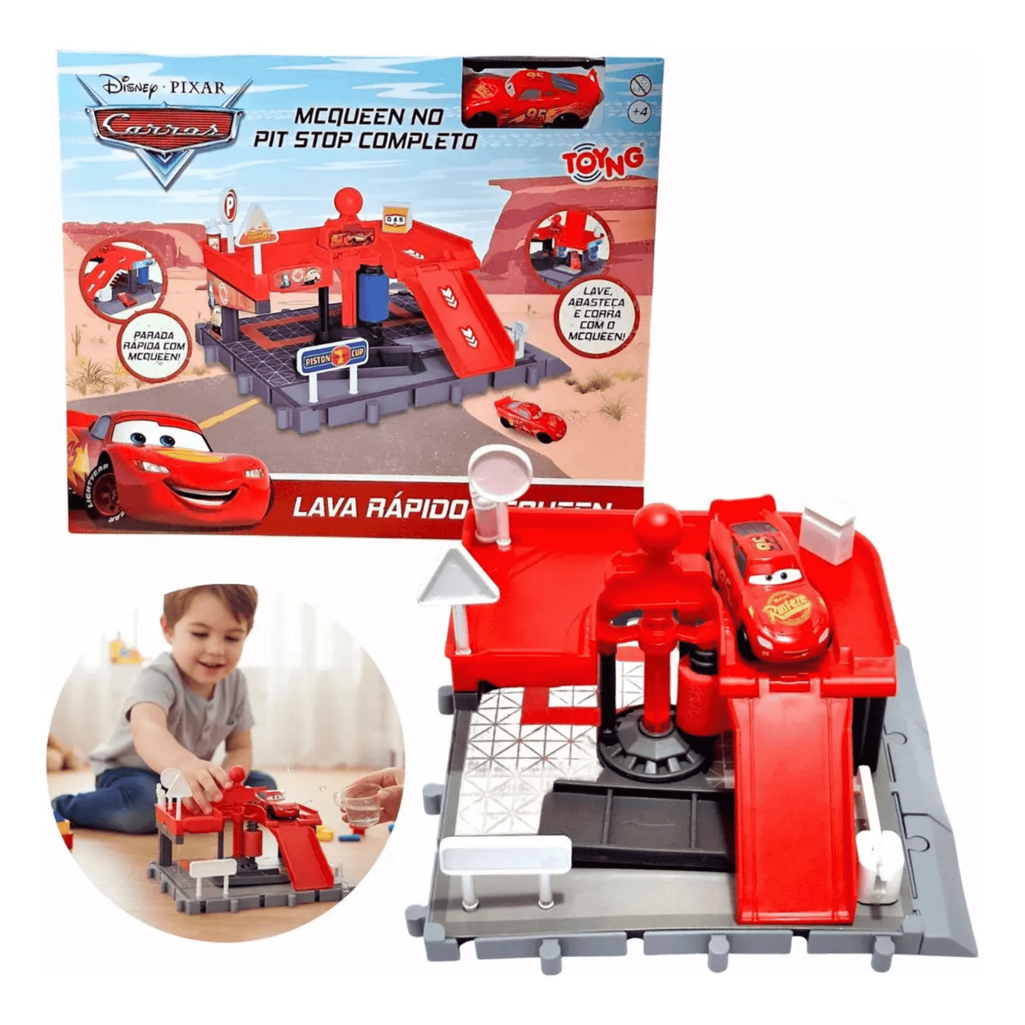 Lava Rápido McQueen Disney Carros 6PCS Toyng - 061775