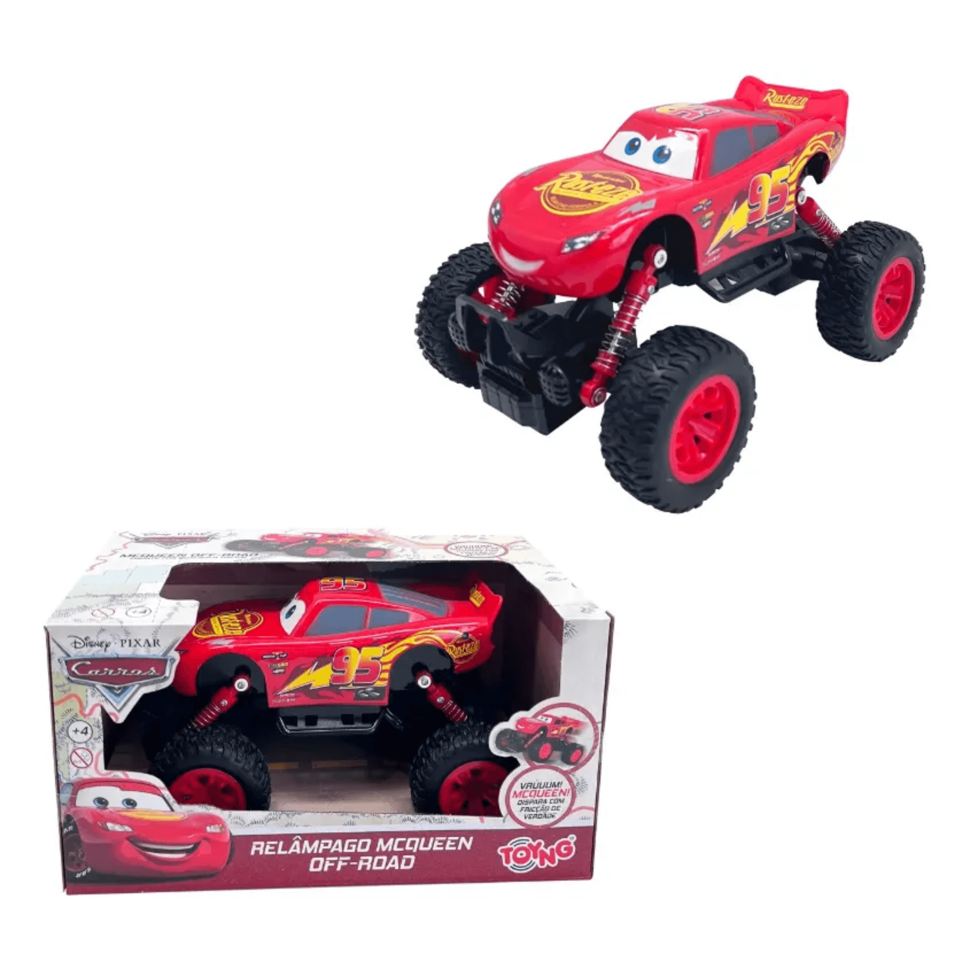 McQueen A Fricção Roda Off Road Disney Carros 6 Peças Toyng - 061830