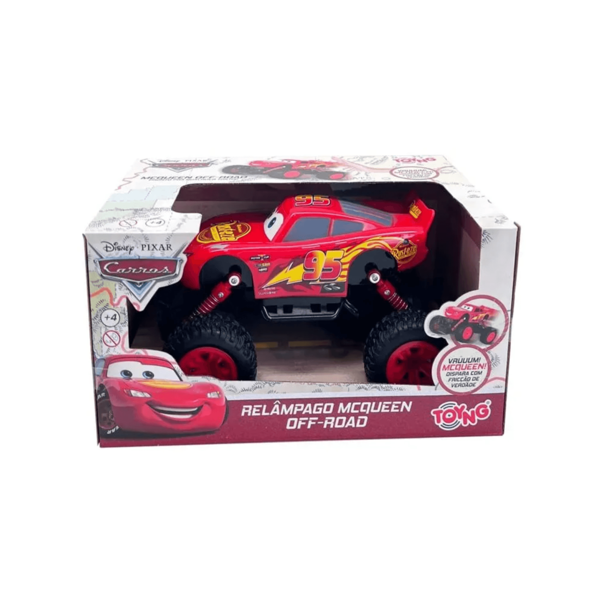 McQueen A Fricção Roda Off Road Disney Carros 6 Peças Toyng - 061830