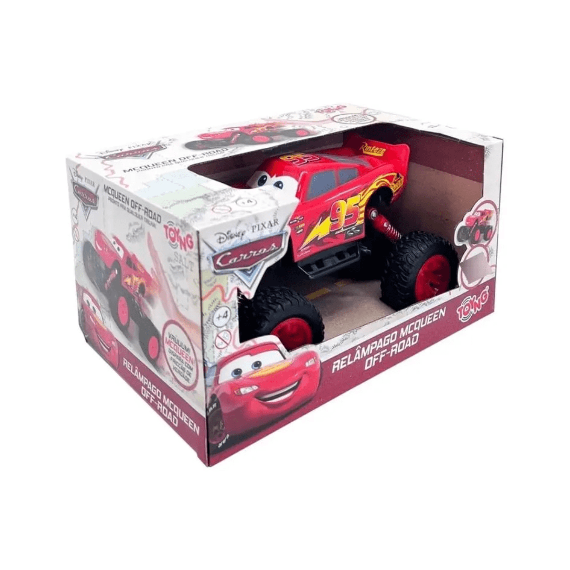 McQueen A Fricção Roda Off Road Disney Carros 6 Peças Toyng - 061830