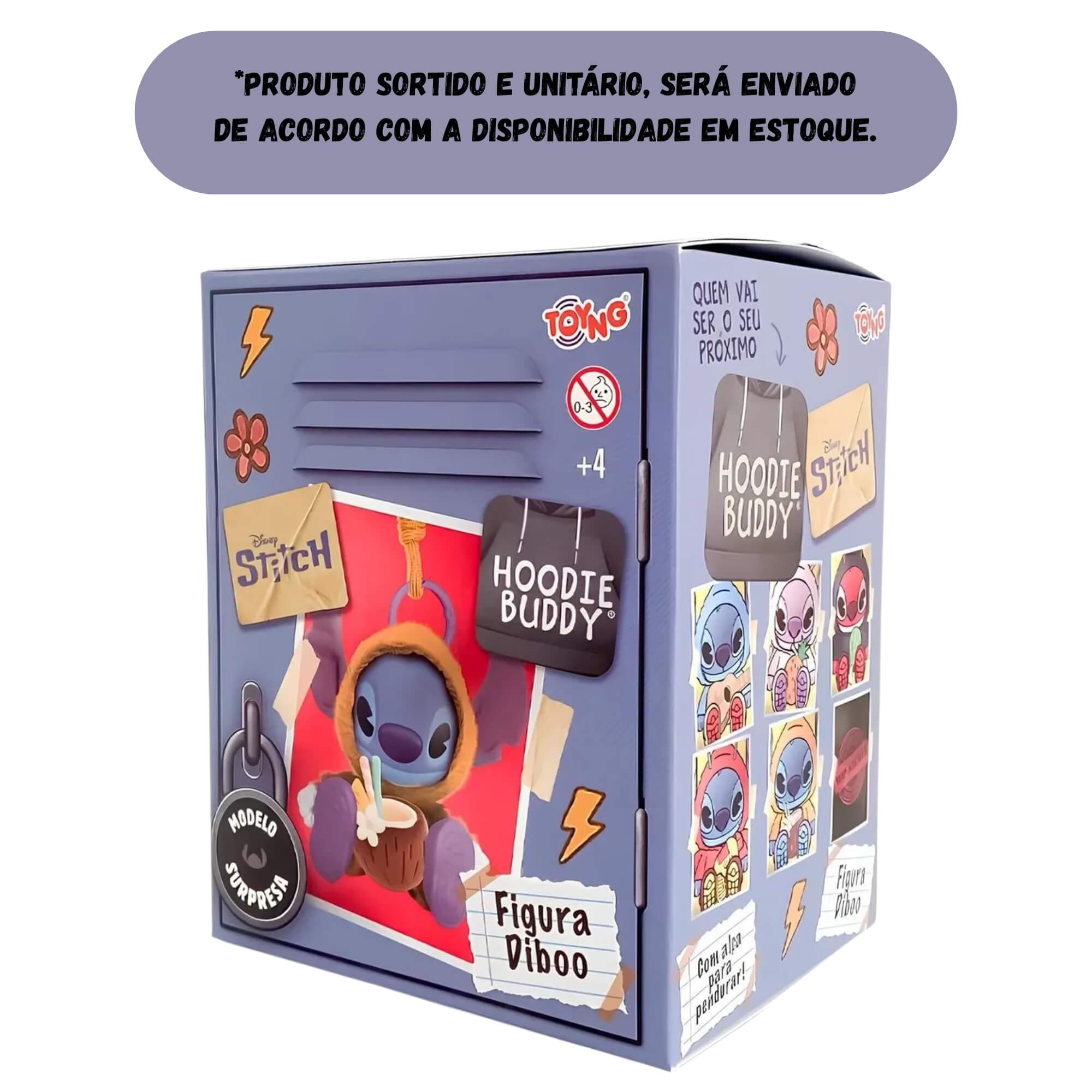 Figura Colecionável Surpresa Diboo Stitch Disney Cápsula Unitária e Sortida Toyng - 063216