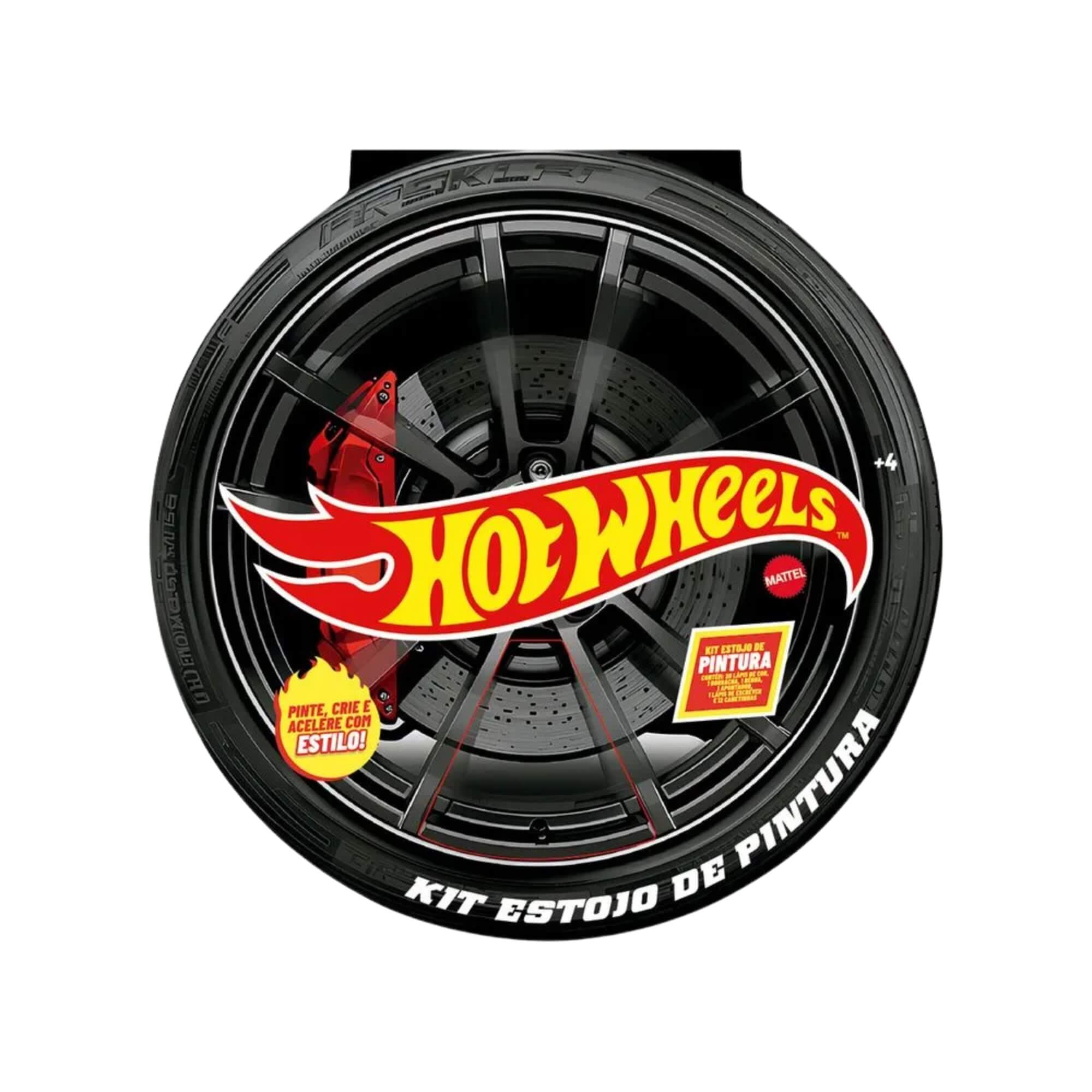 Kit Maleta Para Pintura Hot Wheels Infantil Colorir E Criar Toyng - 063667