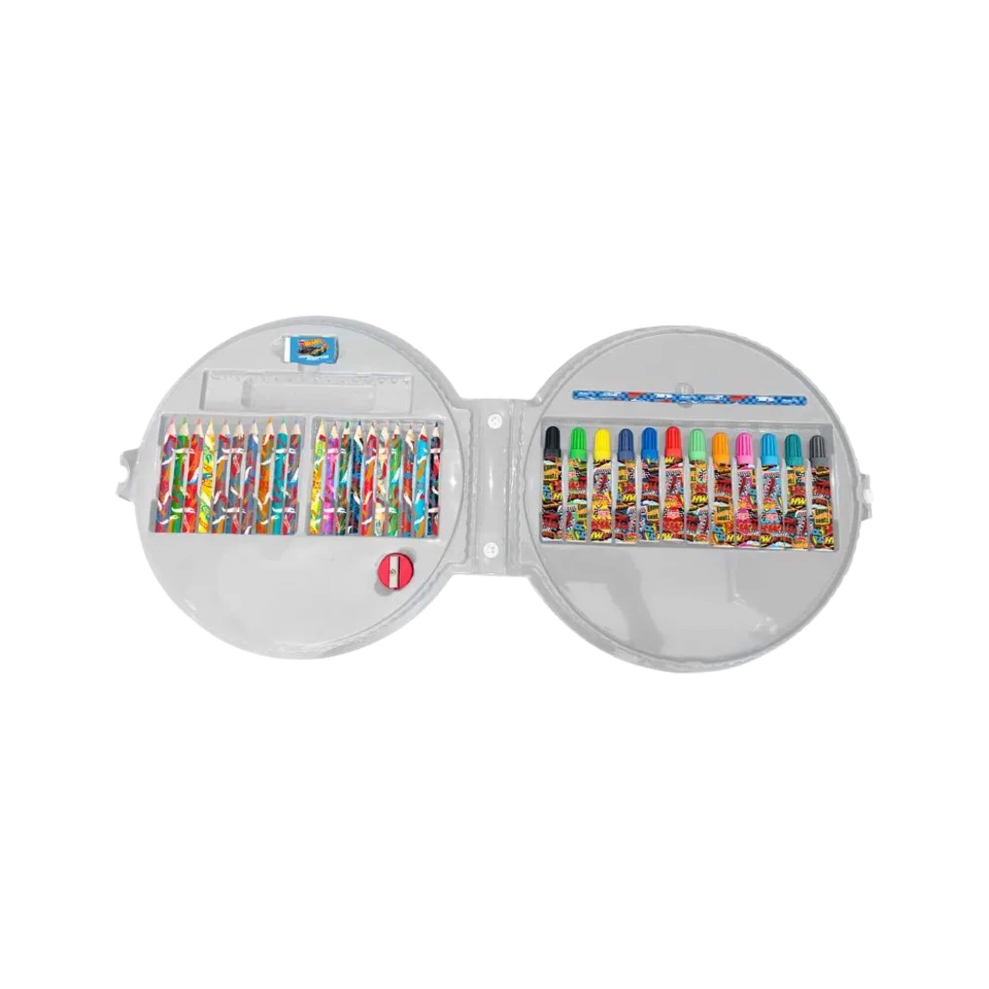 Kit Maleta Para Pintura Hot Wheels Infantil Colorir E Criar Toyng - 063667