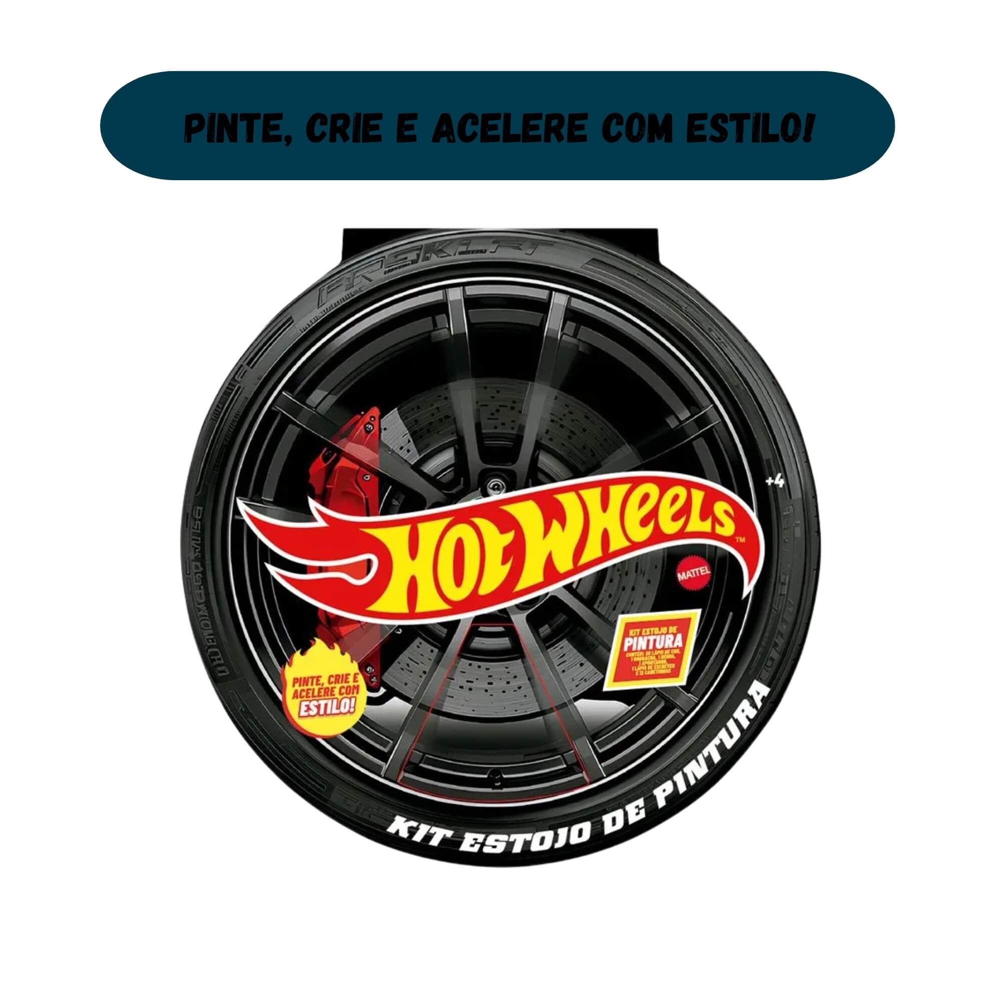 Kit Maleta Para Pintura Hot Wheels Infantil Colorir E Criar Toyng - 063667