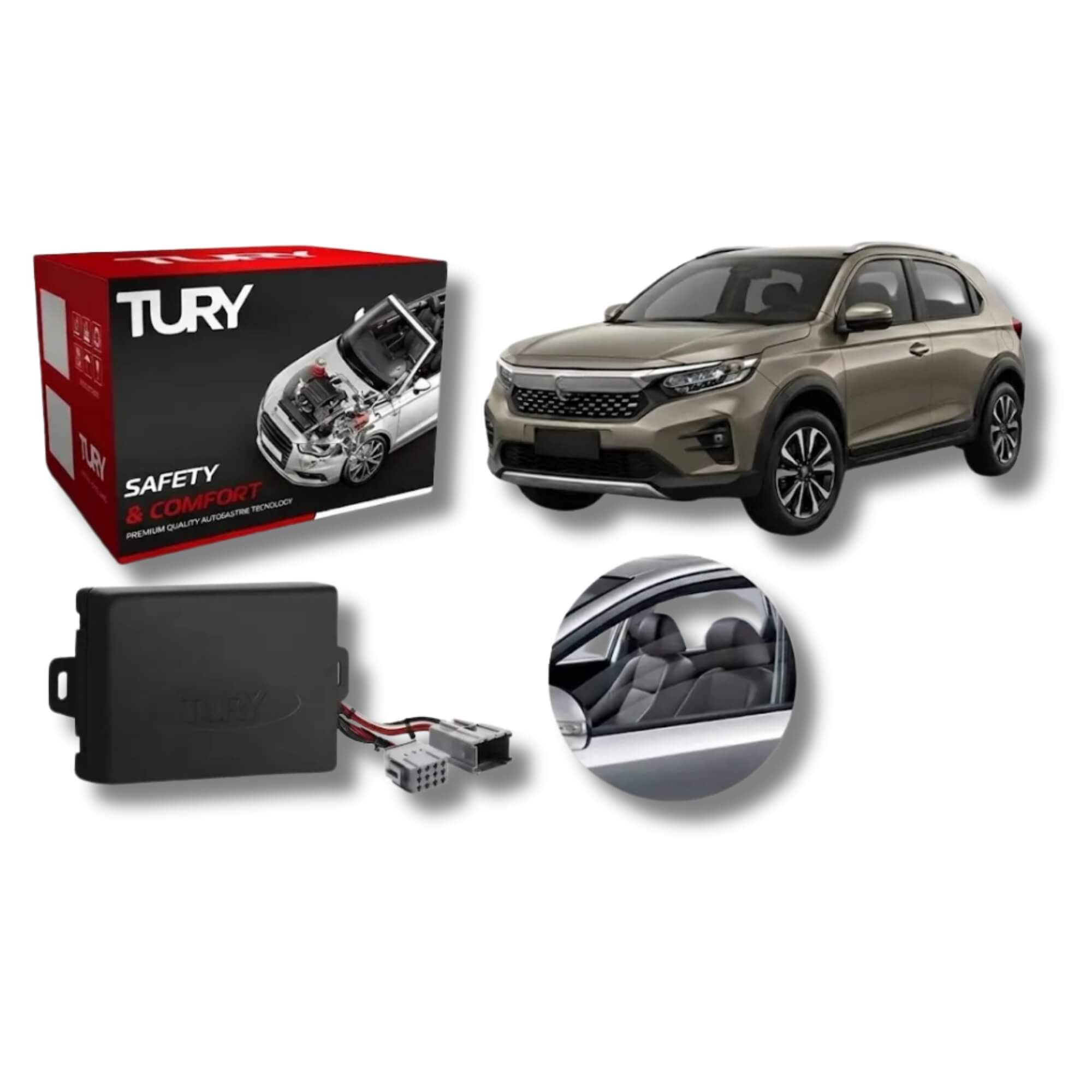 Módulo Automação de Vidros Elétricos compatível c/ Wr-v 2025/2026 Tury - PRO4.78CE